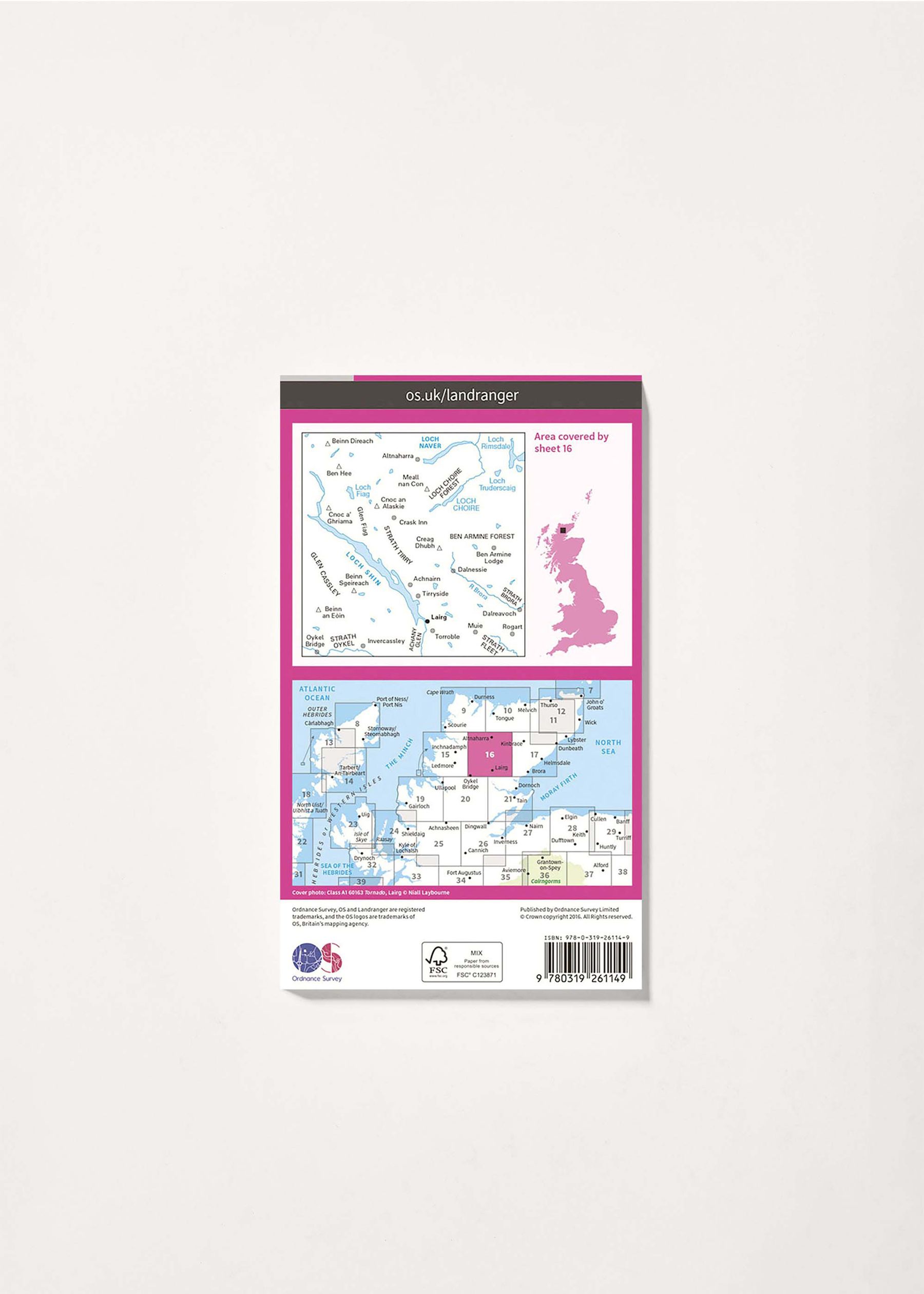 Image - 2 - Lairg, Loch Shin & Loch Naver - Landranger 16 Map