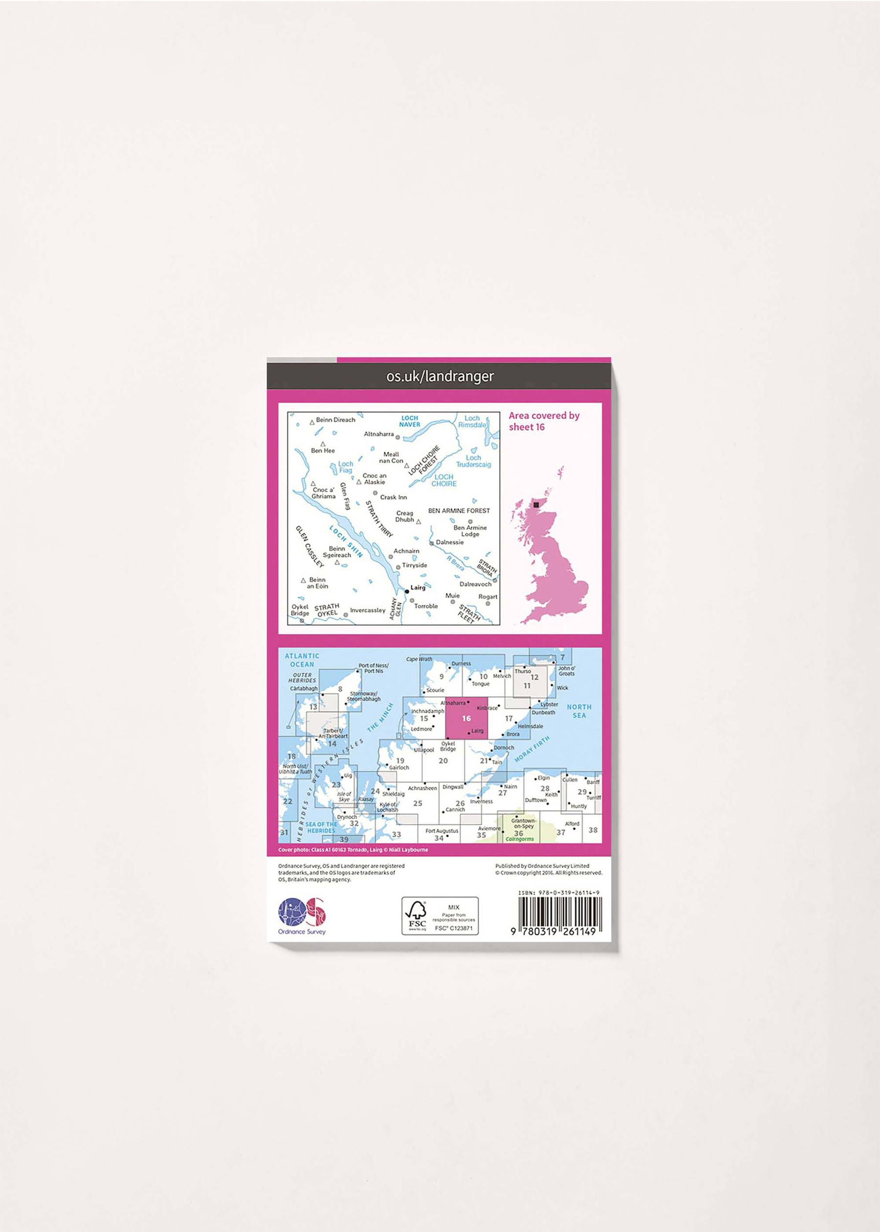 Image - 2 - Lairg, Loch Shin & Loch Naver - Landranger 16 Map