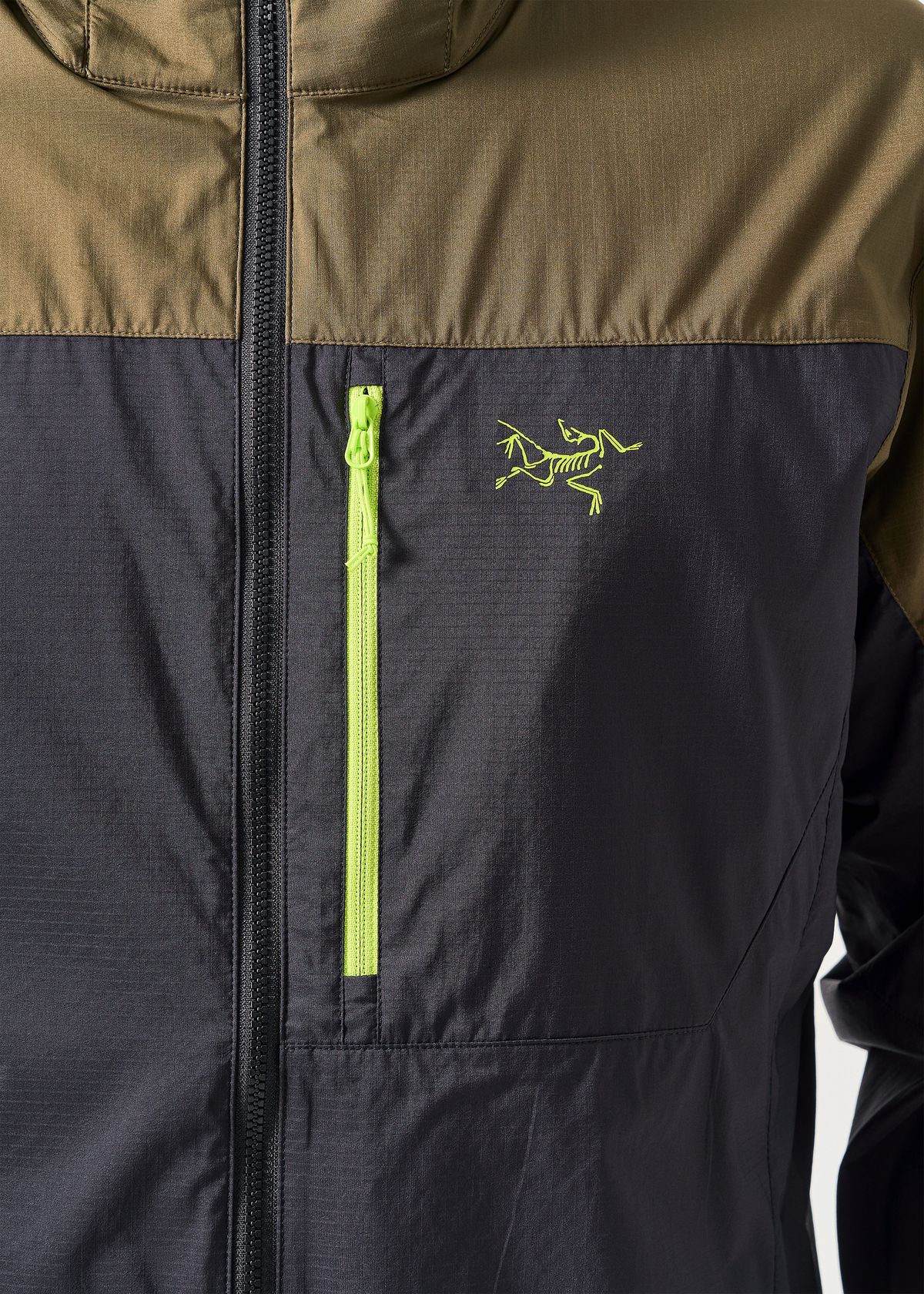 Zipped chest pocket