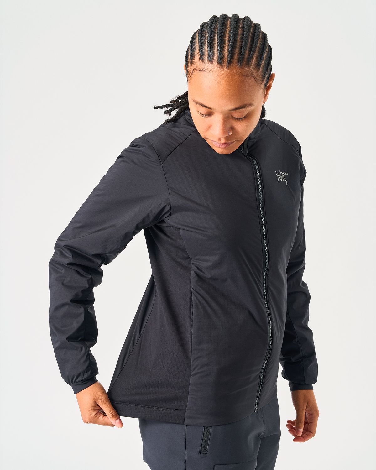 Stretch fleece side panels