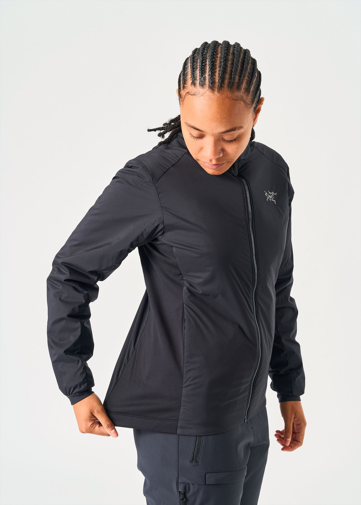 Stretch fleece side panels