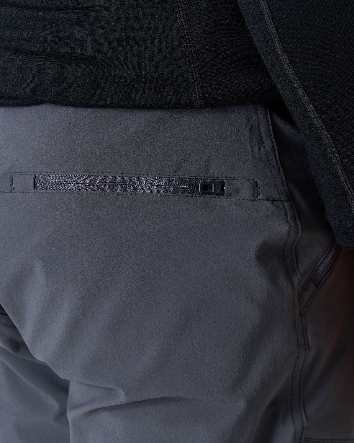 Zipped rear pocket