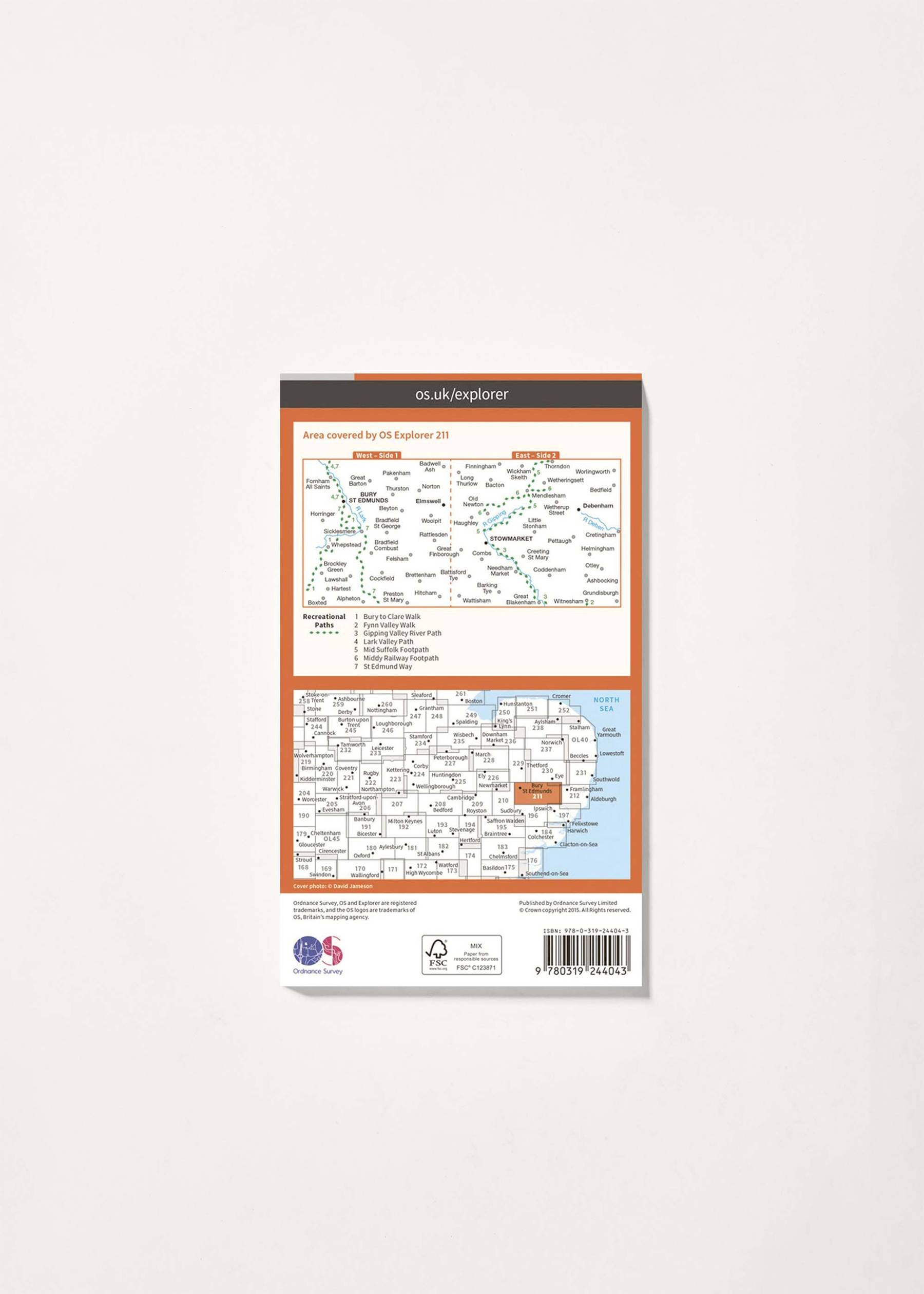 Image - 2 - Bury St Edmunds & Stowmarket - OS Explorer 211 Map