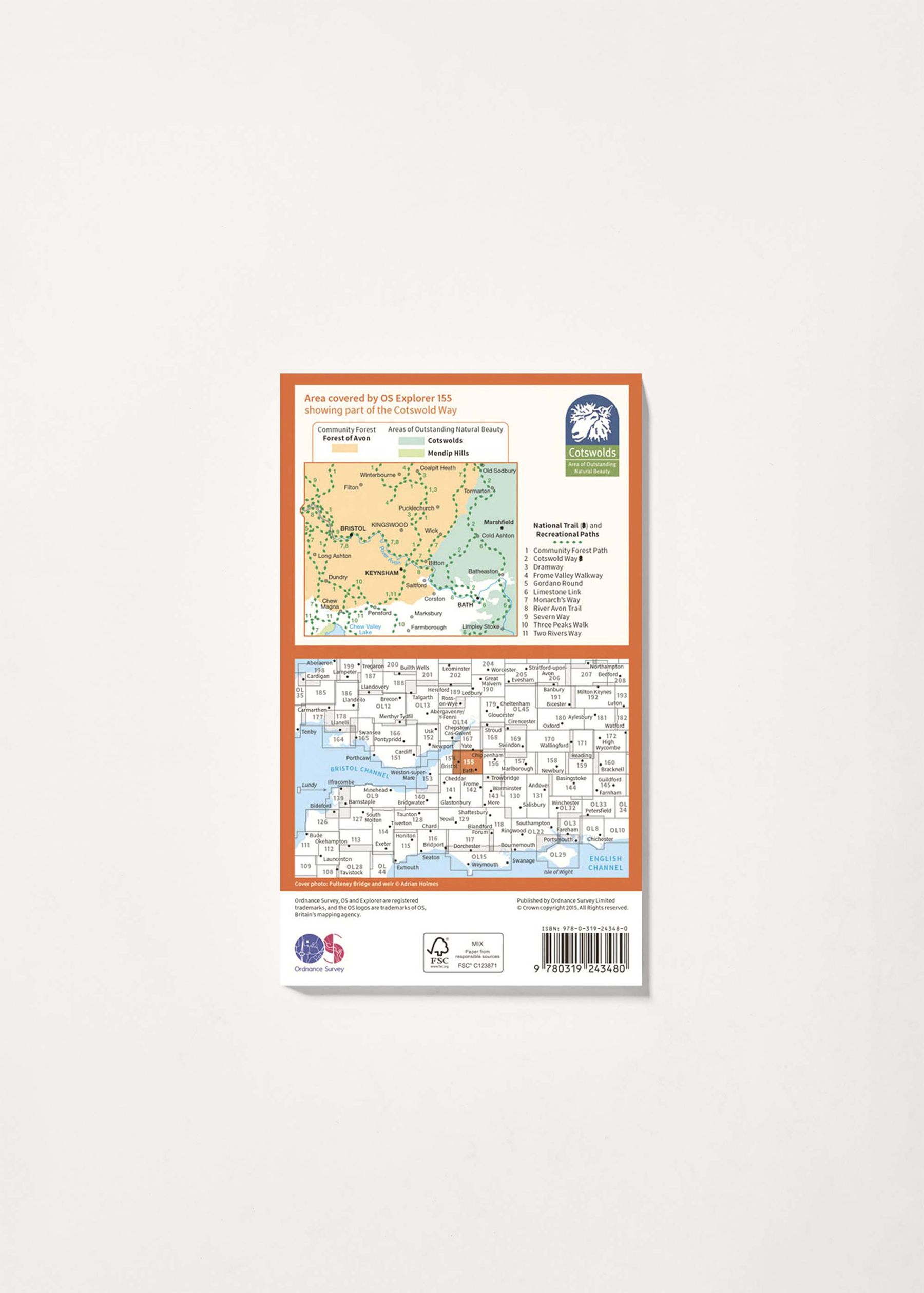 Image - 2 - Bristol & Bath - OS Explorer 155 Map