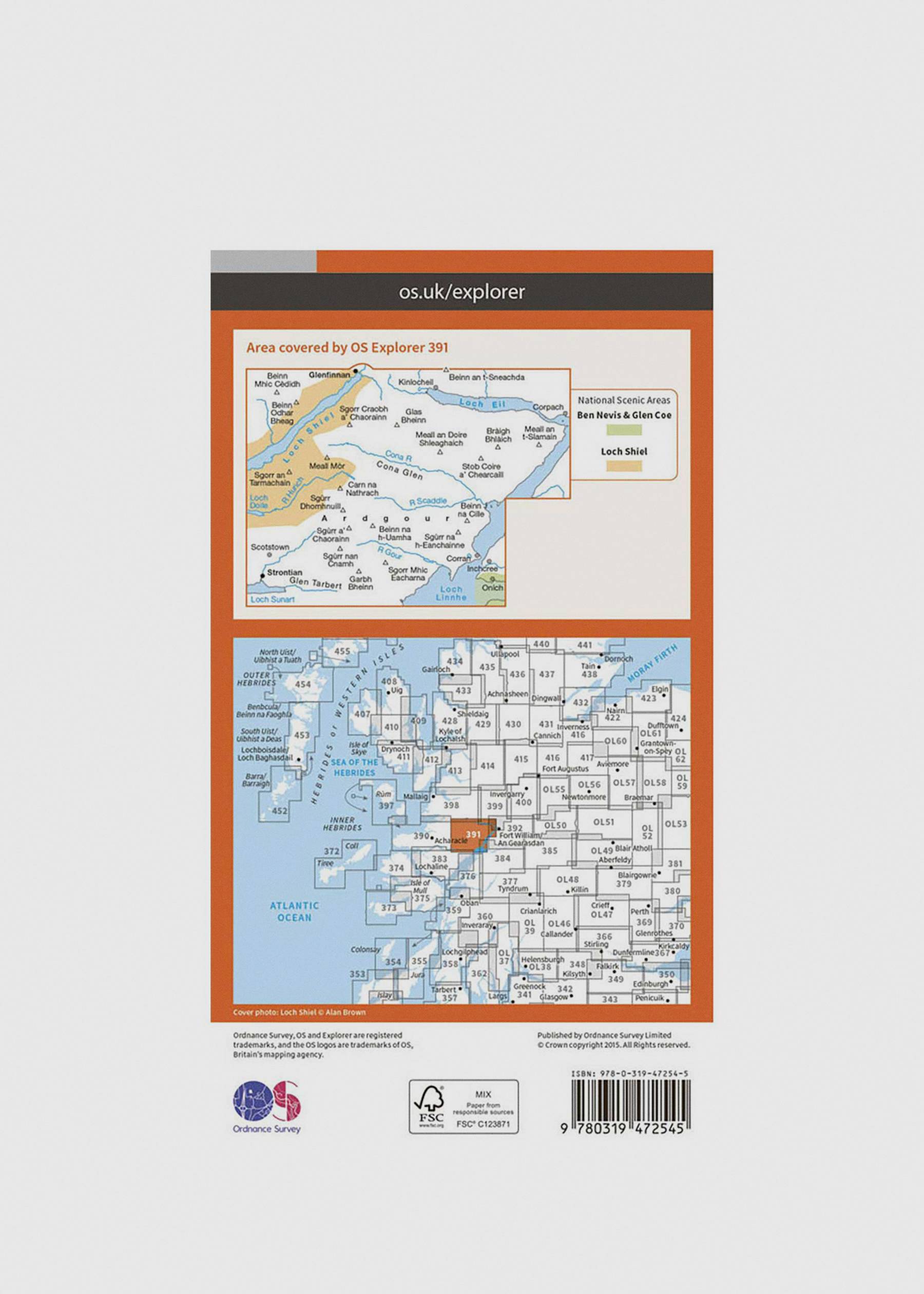 Image - 2 - Ardgour & Strontian - OS Explorer Active 391 Map
