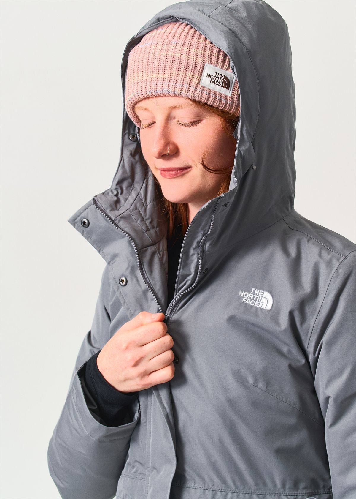 Removable faux-fur hood trim