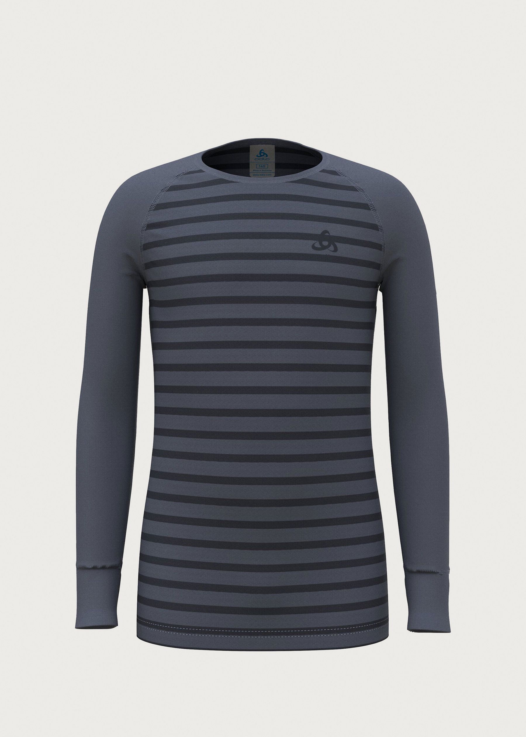Image - 1 - Active Warm Eco Stripe Kids' Long Sleeve Crew Neck