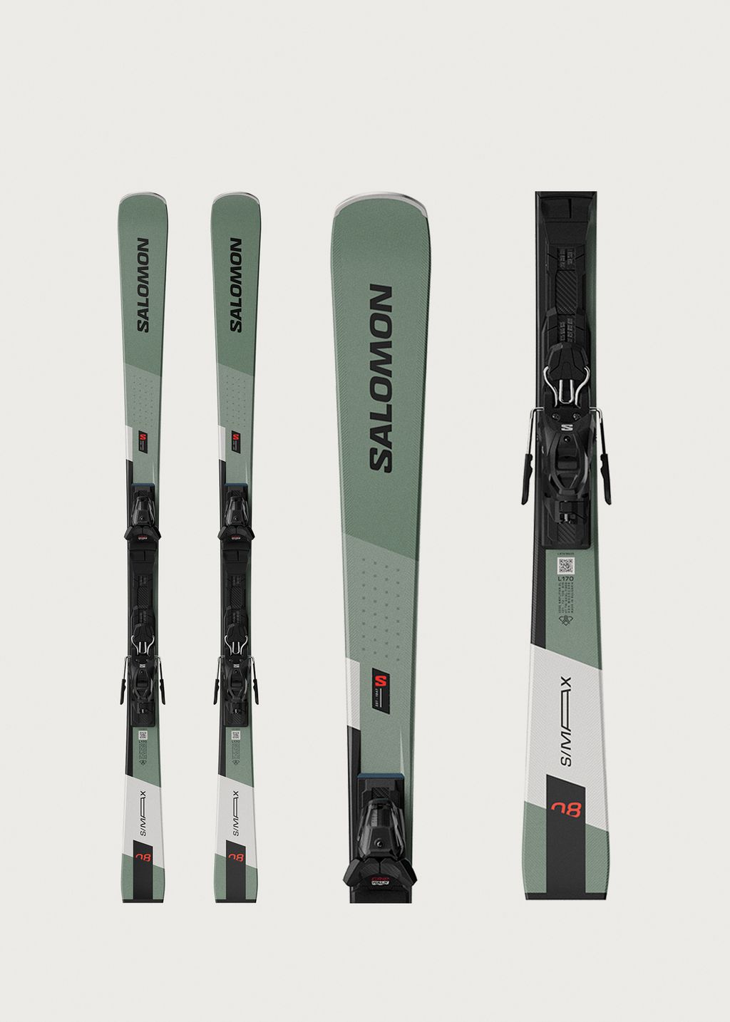 Salomon S/Max 8 Skis + M10 GW Bindings