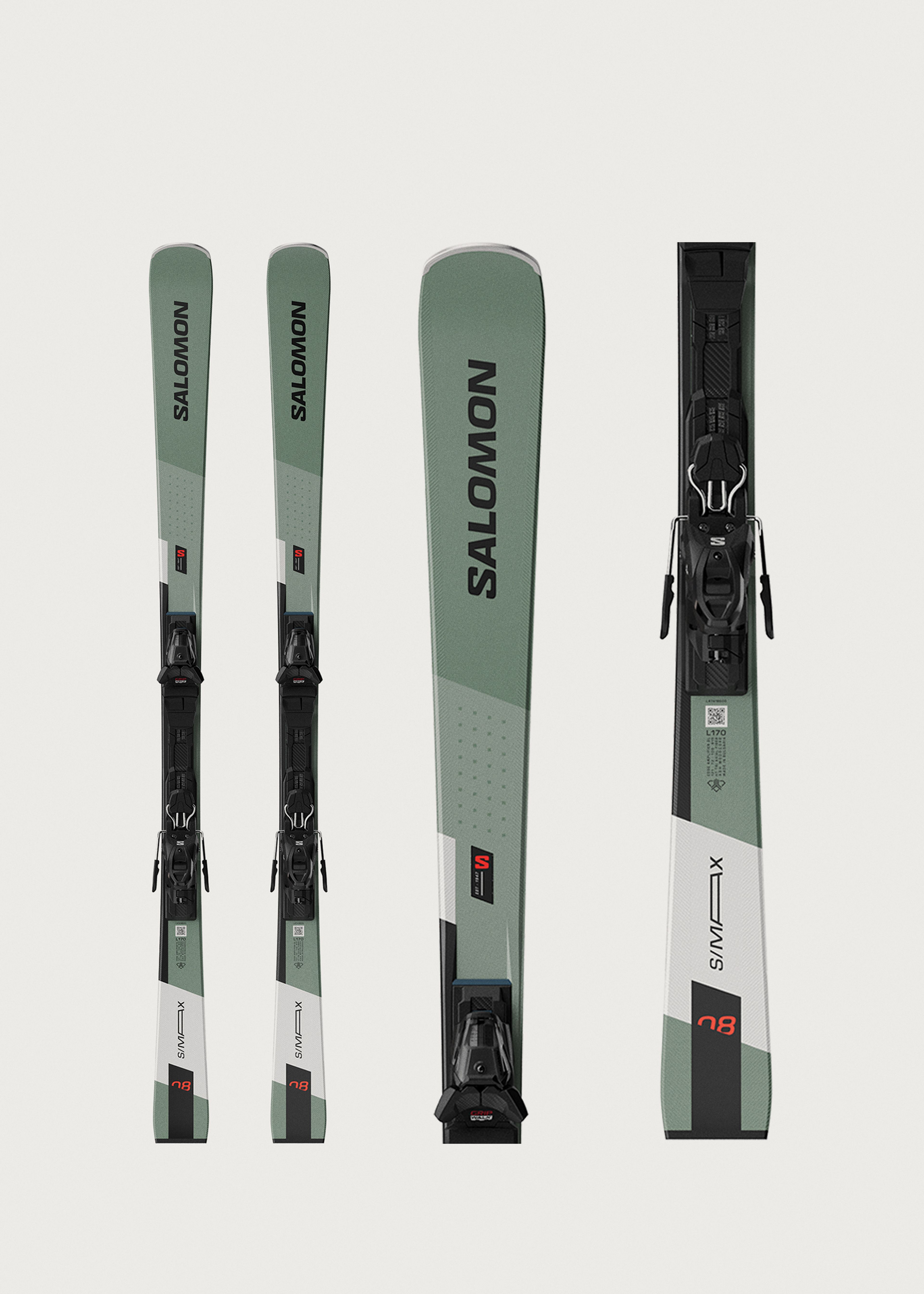 Salomon S/Max 8 Skis + M10 GW Bindings