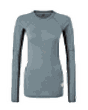 Grey long-sleeve base layer for mountain sports.