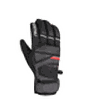 Black and grey padded ski glove