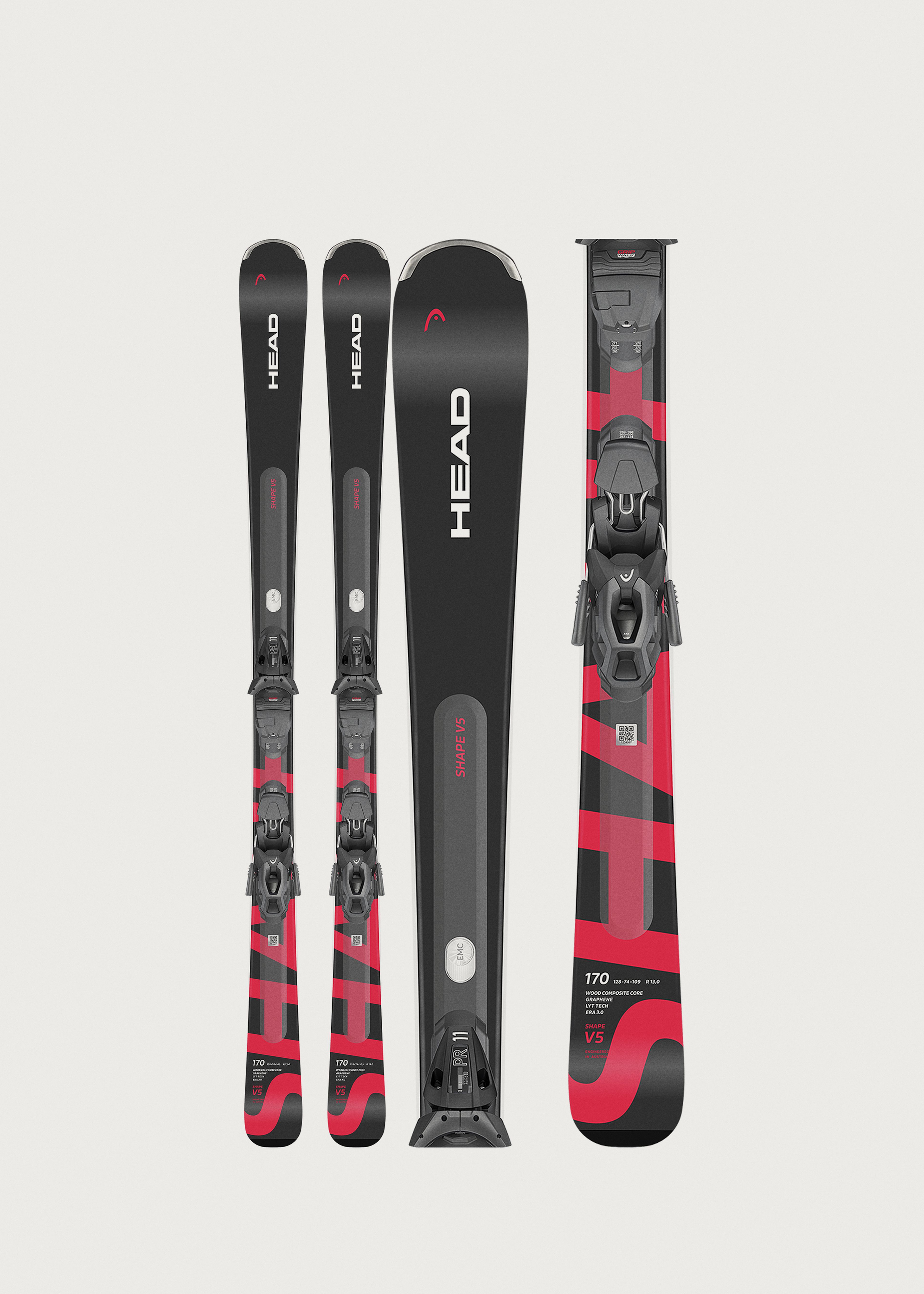 Head Shape e.V5 SW Skis + PR 11 GW Bindings
