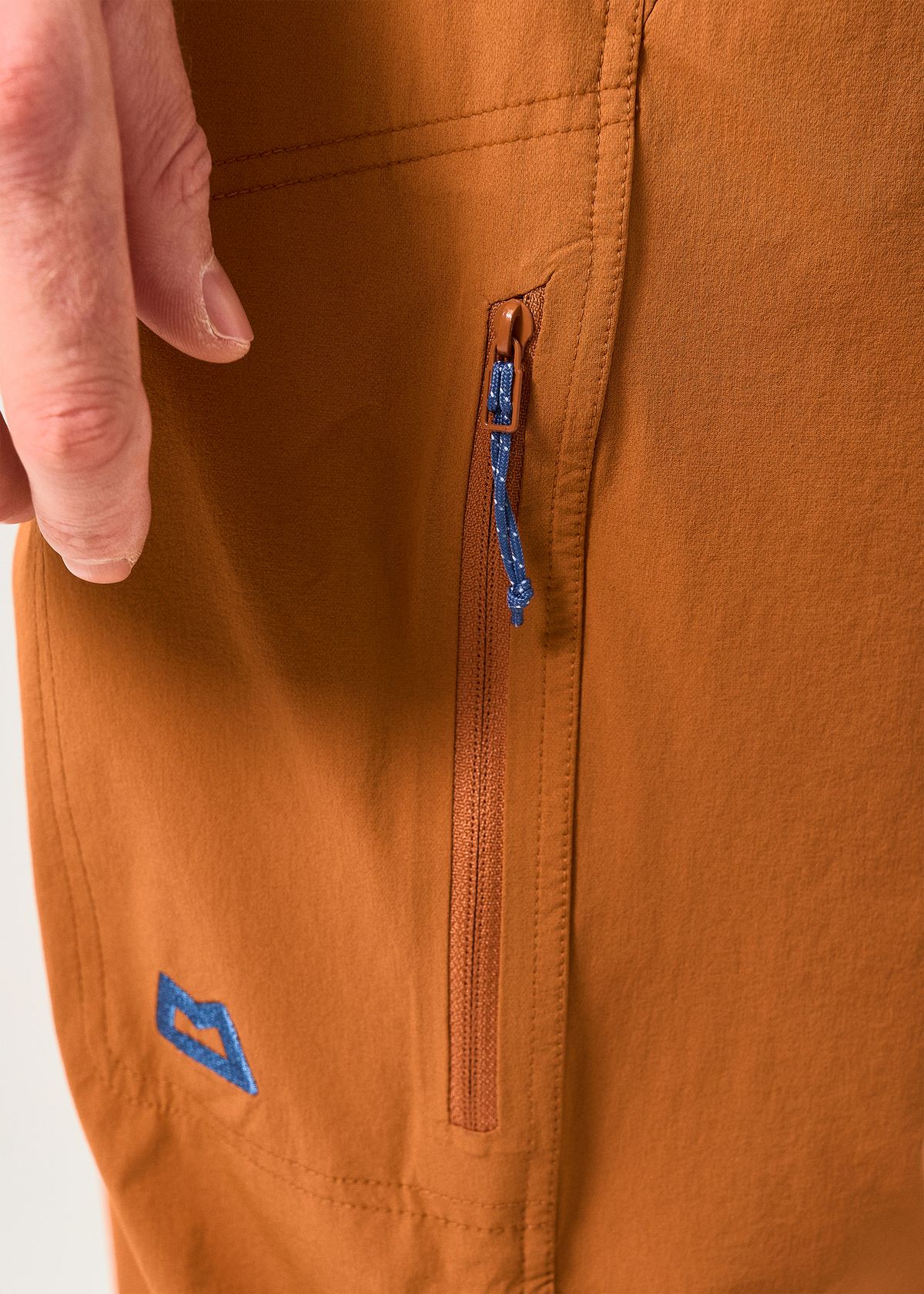 Zipped thigh pocket