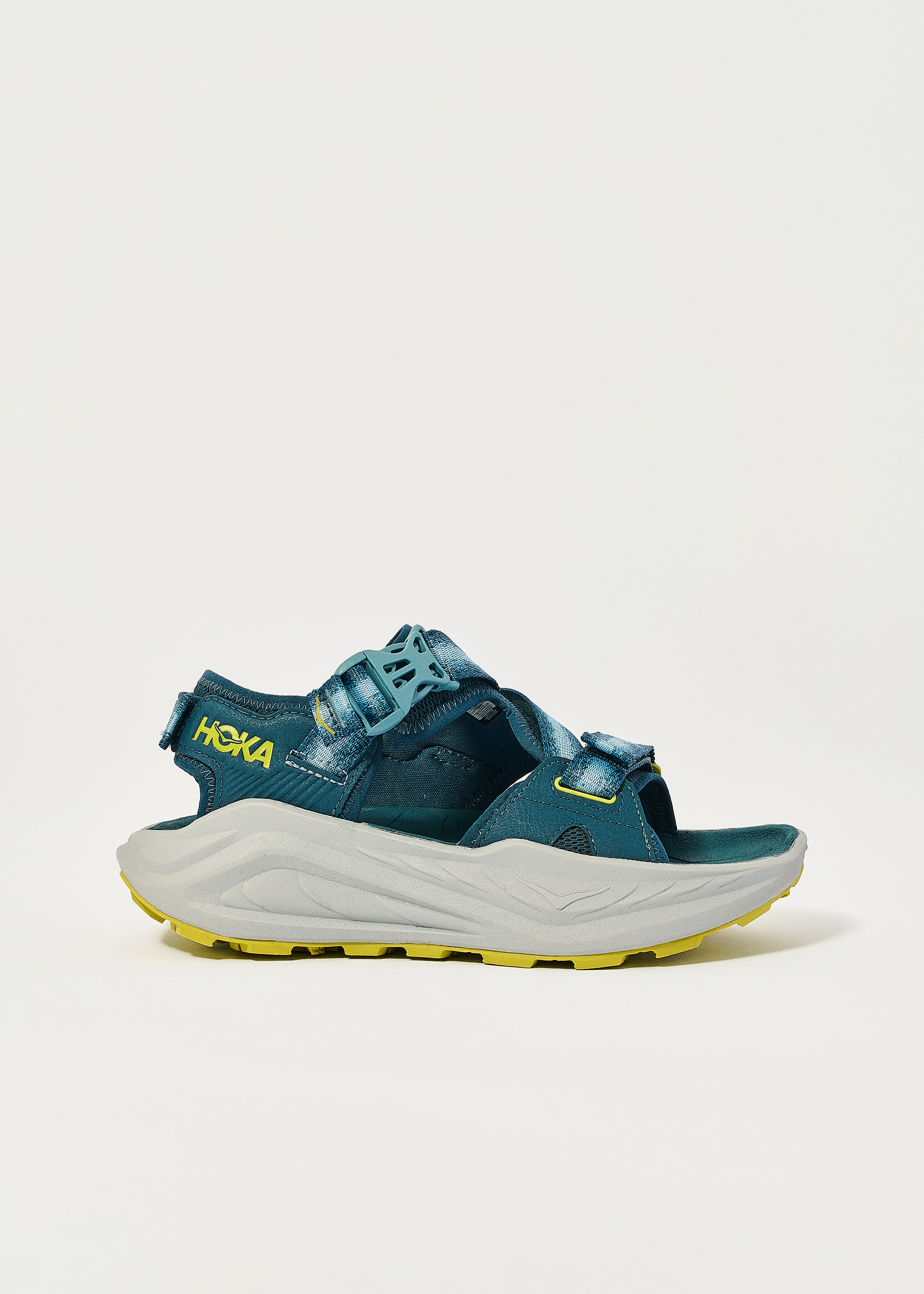 NEW HOKA men\'s infini hike tc sandal in blue twilight/pea green INFINITI_20HIKE_20TC_WOM_BLUET  main image 4