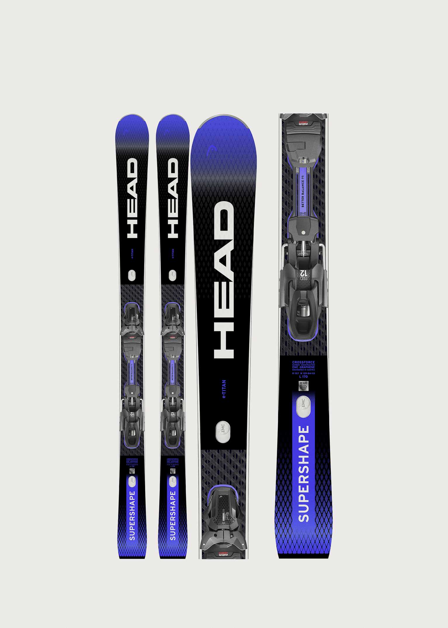 Head Supershape e-Titan Skis + PRD 12 GW Bindings