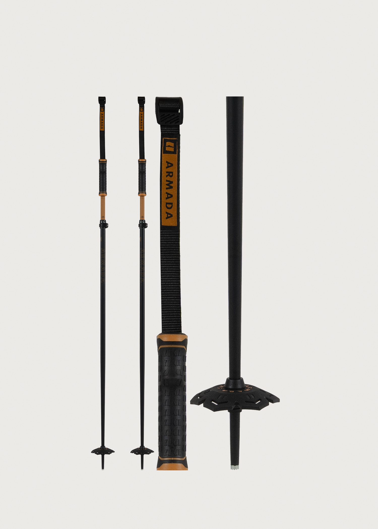 ARMADA AK Adjustable Ski Poles 伸縮ストック Armada AK Adjustable Touring Ski Poles 2025 - Tan/Black