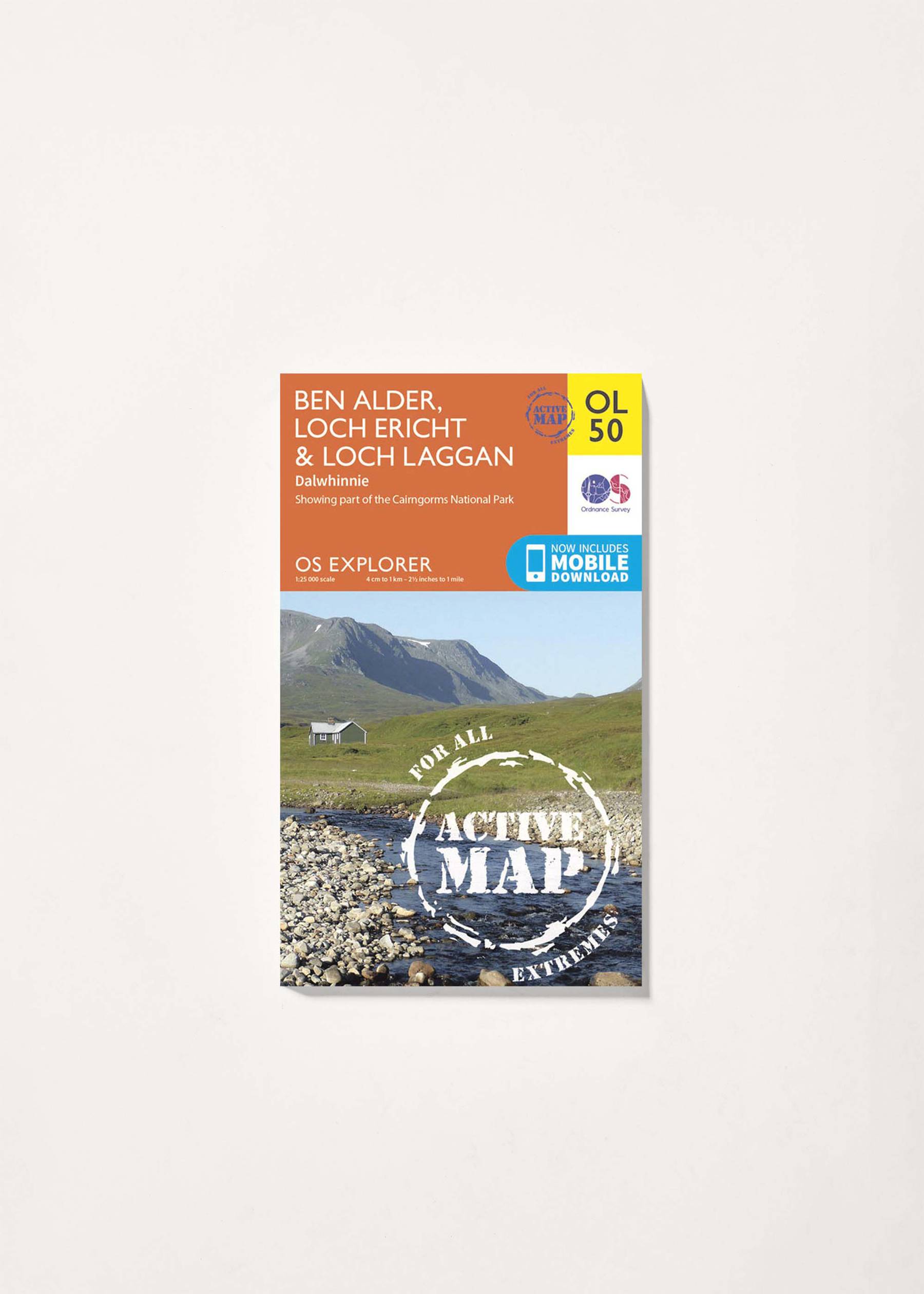 Image - 3 - Ben Alder, Loch Ericht & Loch Laggan - OS Explorer Active OL50 Map