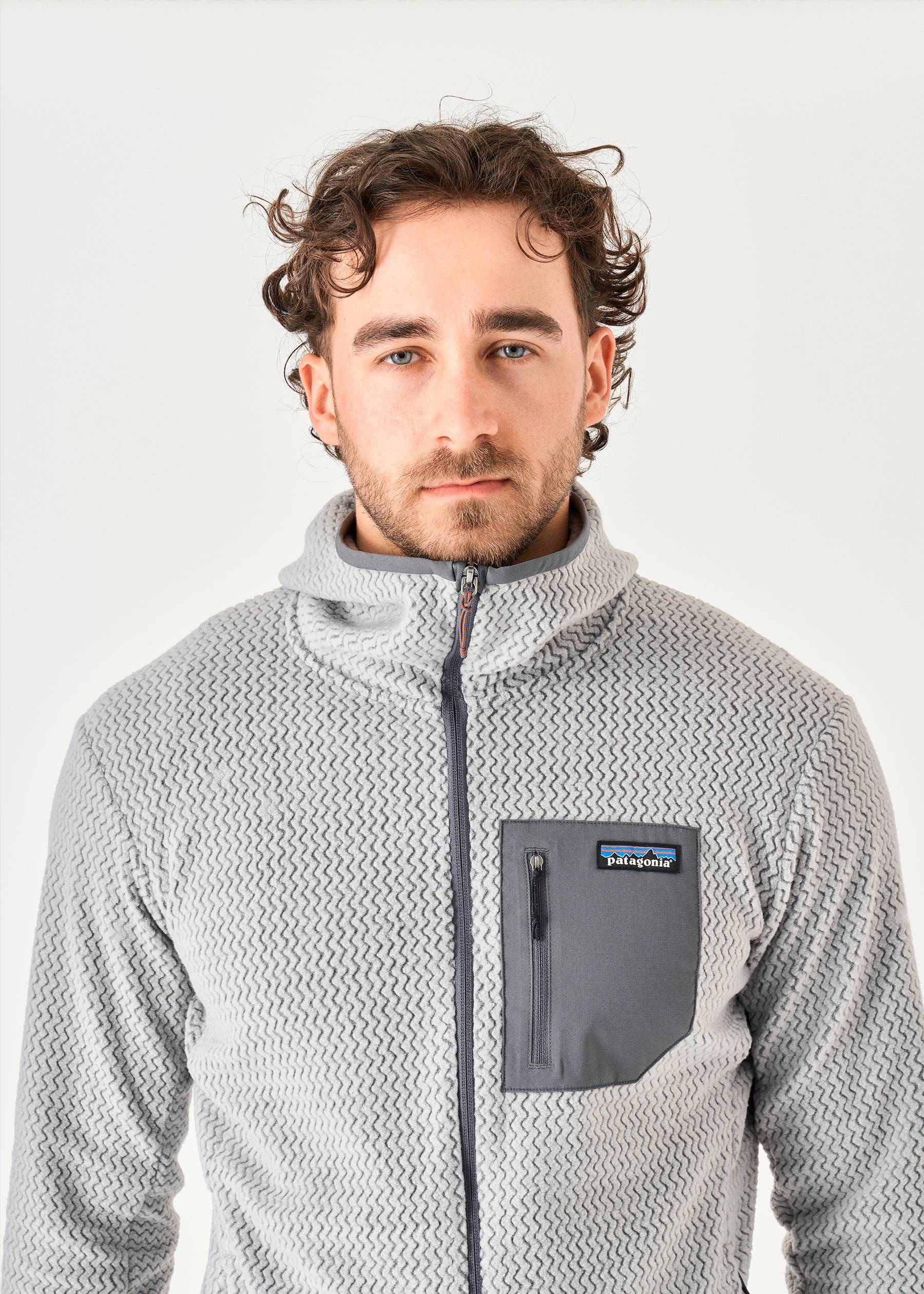 アウトドア patagonia R1 フード付きフリース XS グレー