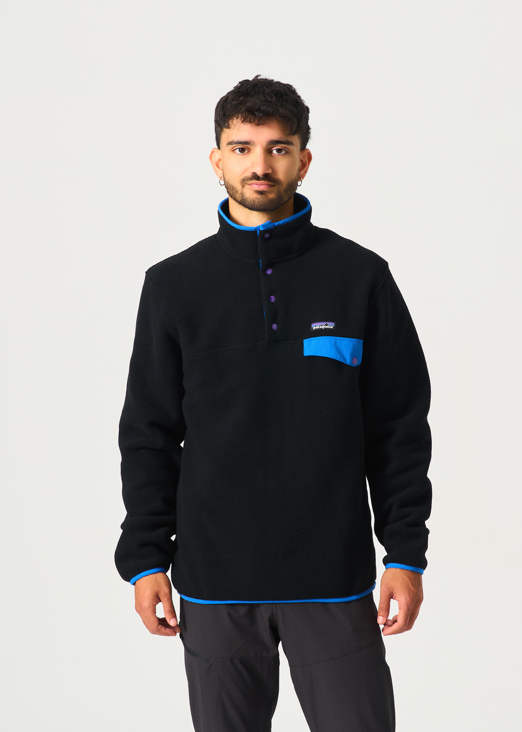 dallasbrand ブラックトレーナー Nova Dallas Playa Patagonia Lightweight Synchilla Snap-T Pullover