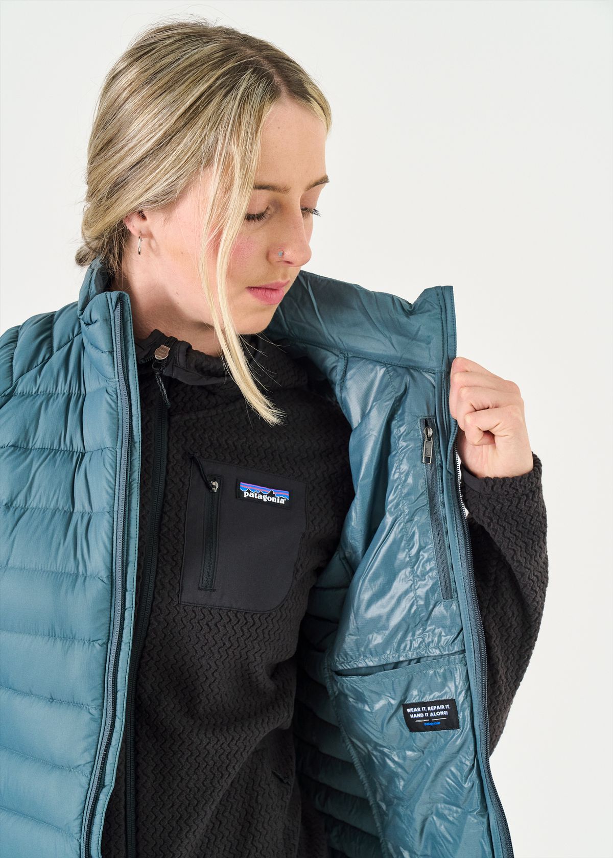 Internal zipped chest pocket 