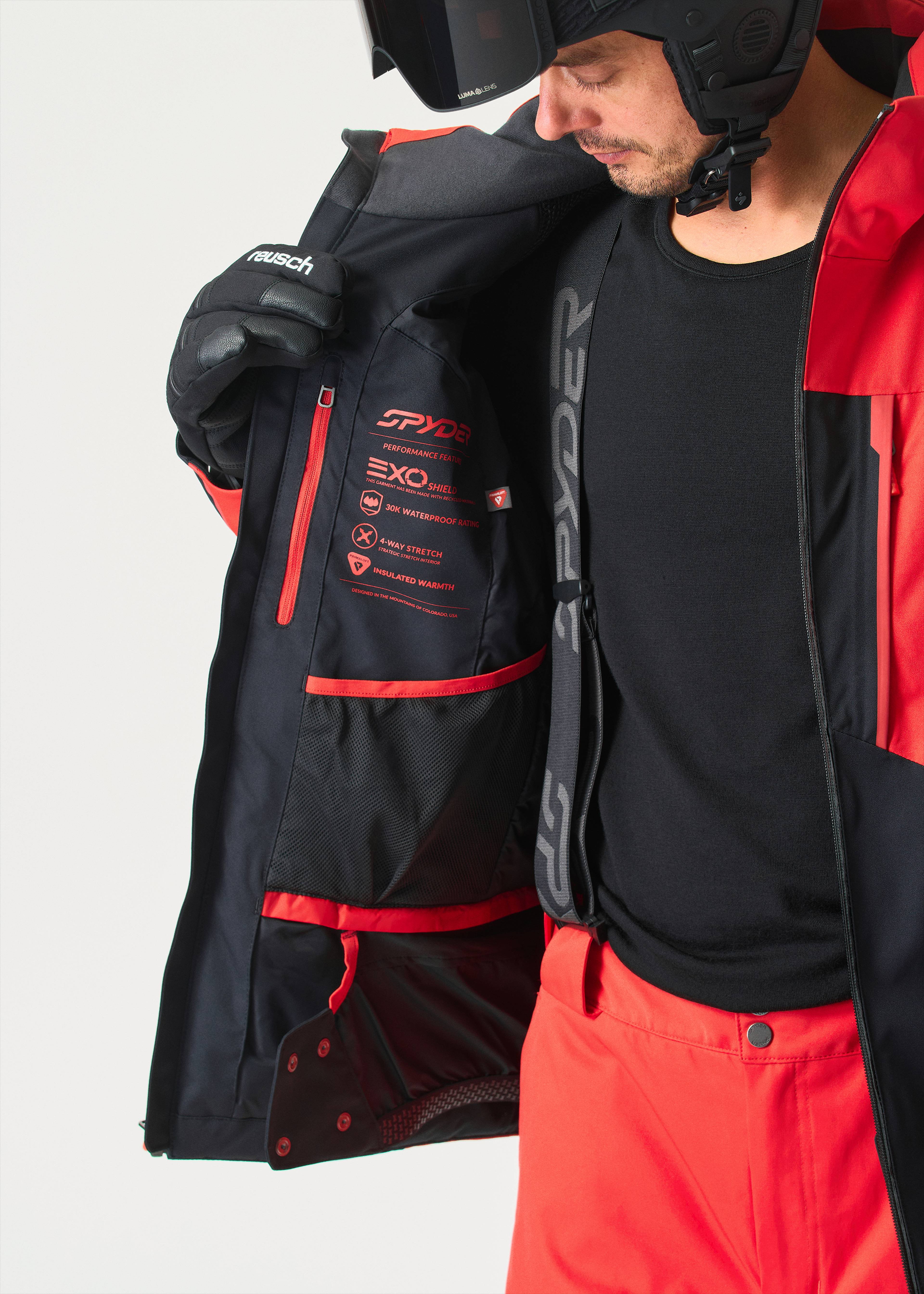 SPYDER オーストリアスキーチーム ジャケット 黒/赤 Spyder Leader Jacket