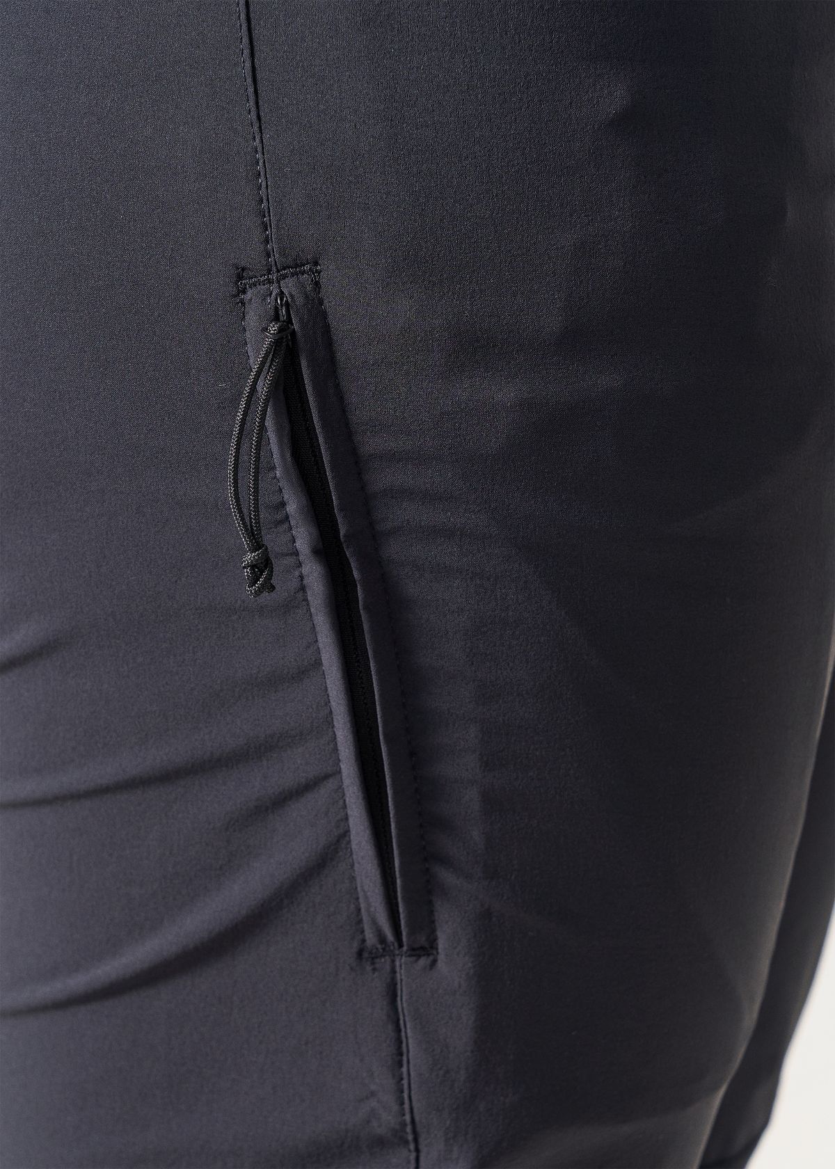 Zipped thigh pocket