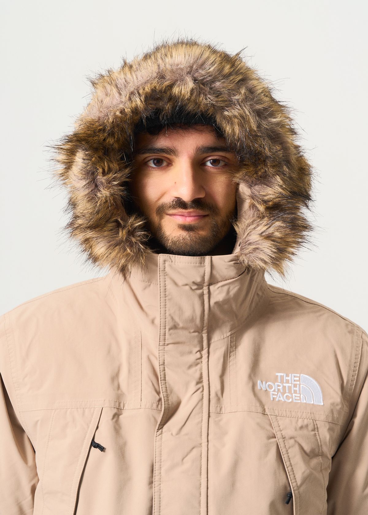 Removable faux-fur hood trim