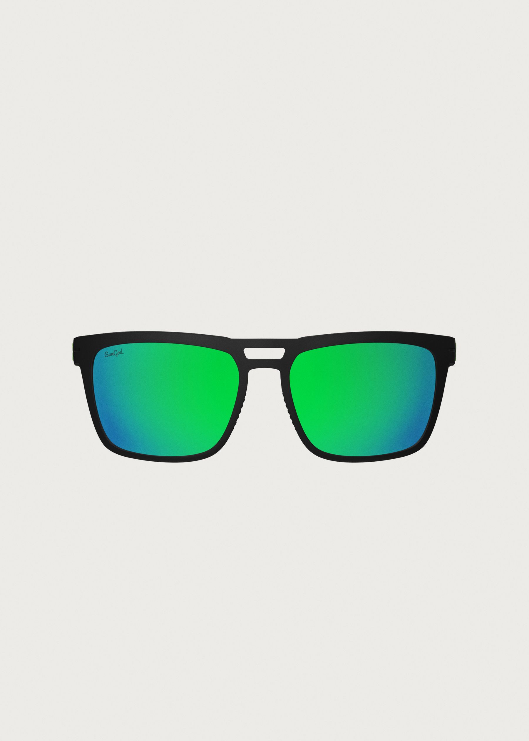 Image - 1 - Tempests Matte Black / 8KO Green Polarised Sunglasses