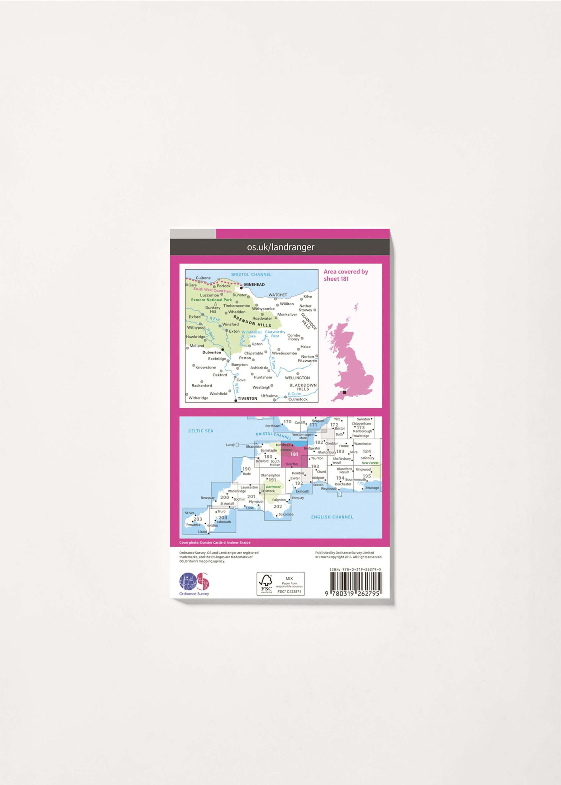 Image - 2 - Minehead, Brendon Hills, Dulverton & Tiverton - Landranger 181 Map