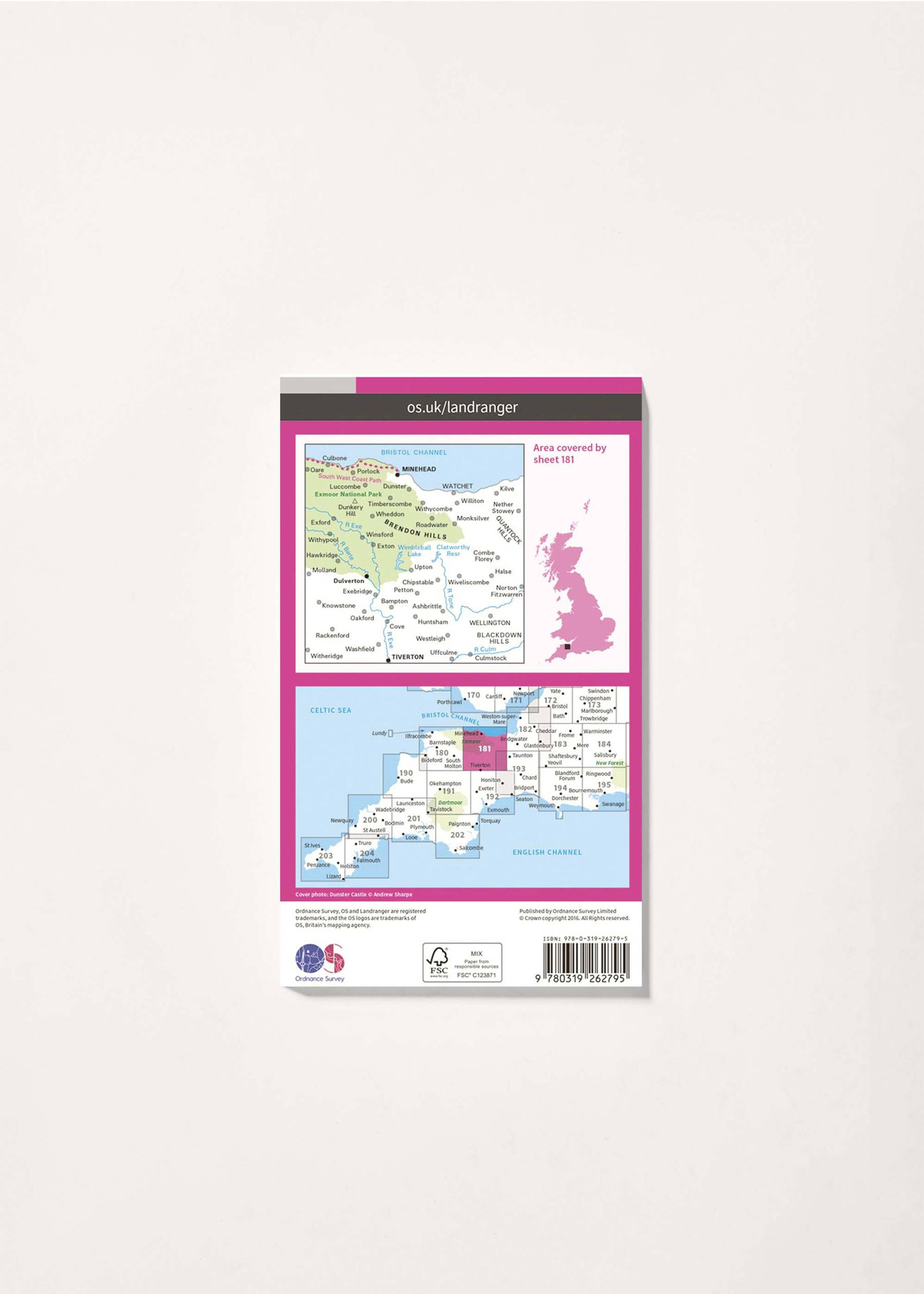 Image - 2 - Minehead, Brendon Hills, Dulverton & Tiverton - Landranger 181 Map
