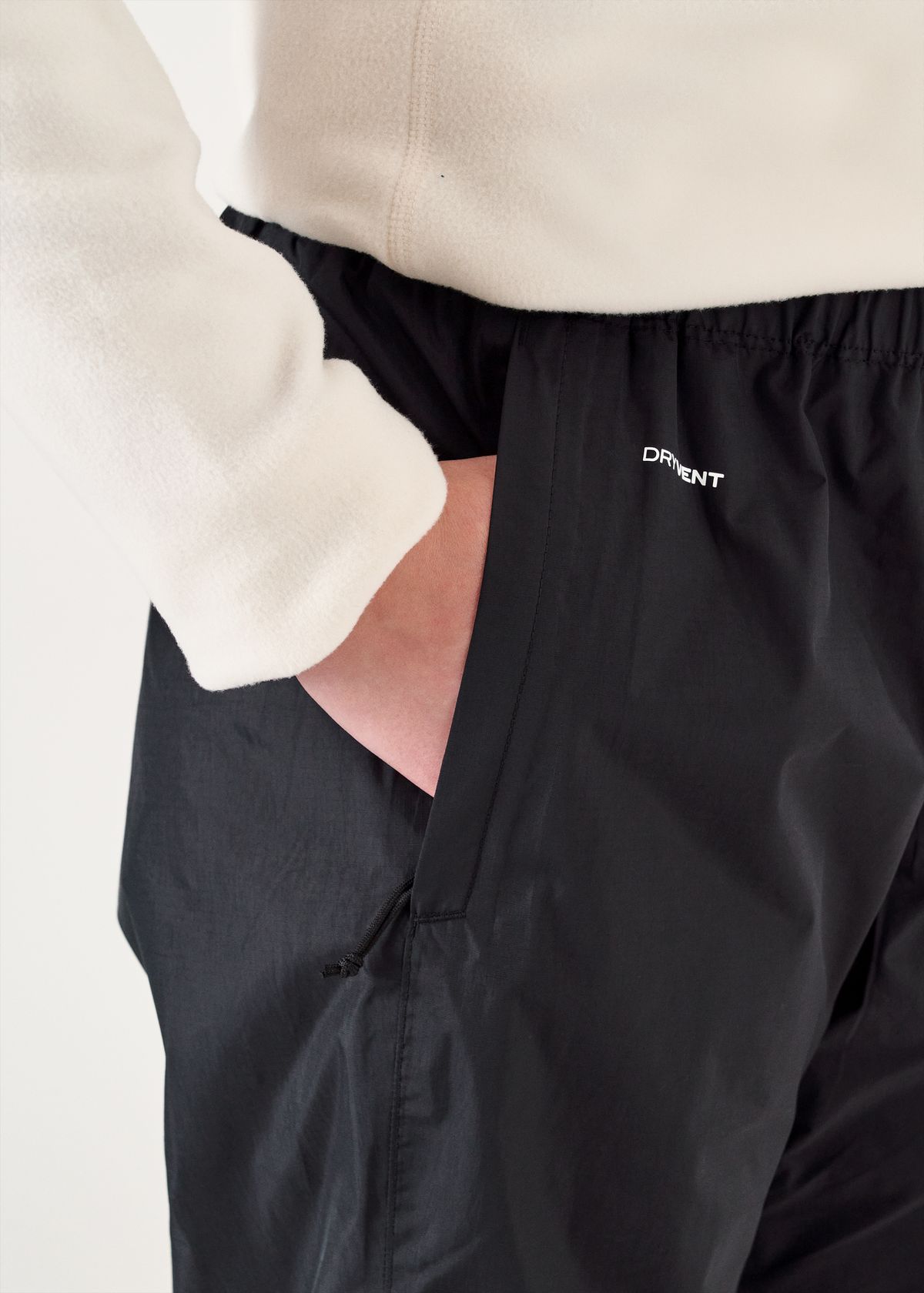 Elasticated waistband with internal drawcord 