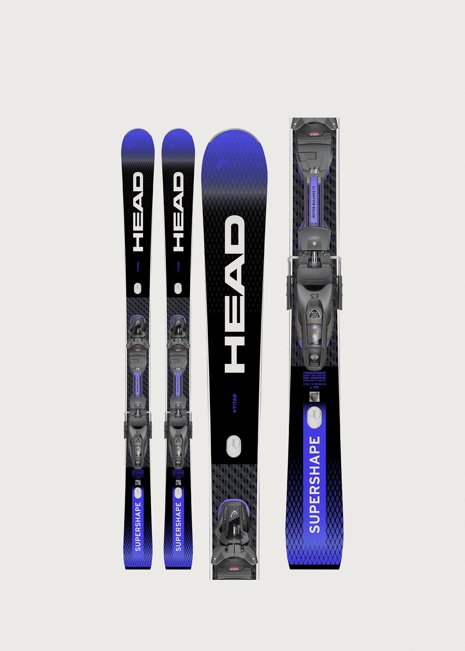 Head Supershape e-Titan Skis + Protector PR 13 GW Bindings