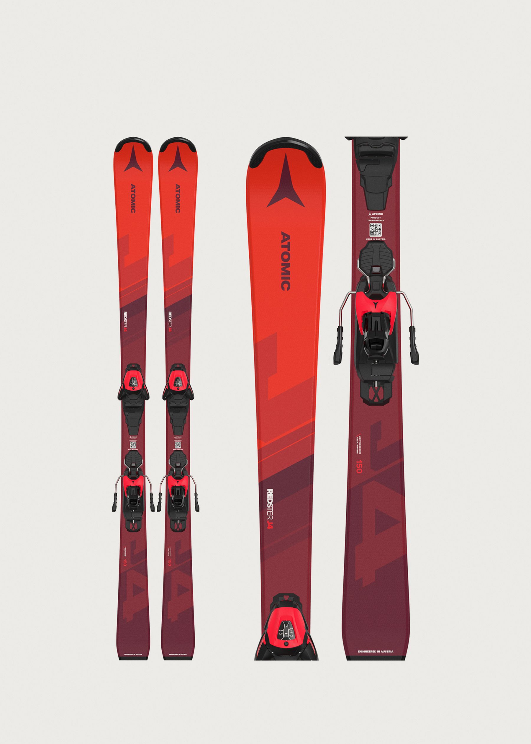 ATOMIC REDS GL スキー 140cm 4点セット Atomic Redster J4 Youth Skis + L 6 GW Bindings