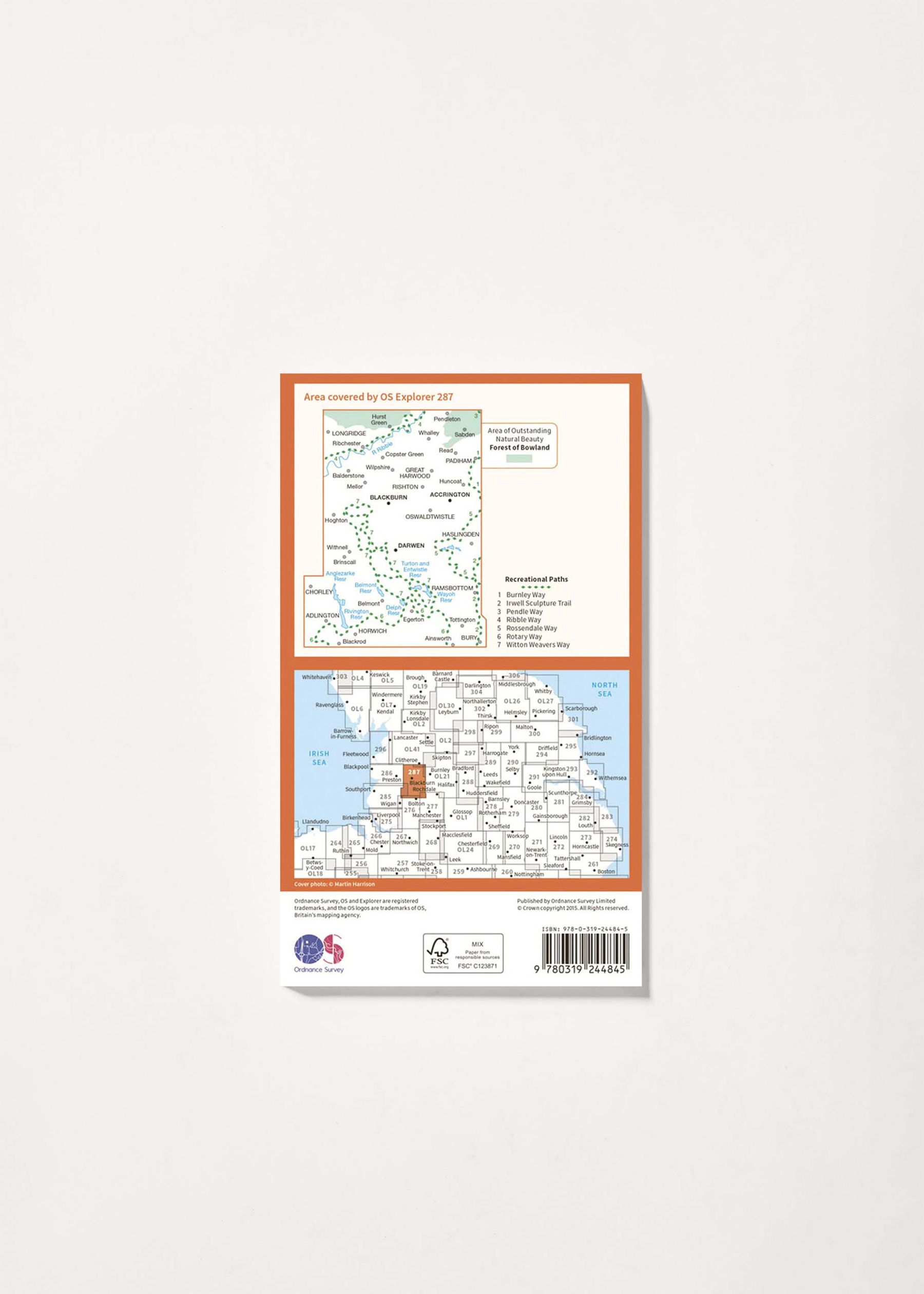 Image - 2 - West Pennine Moors, Blackburn, Darwen & Accrington - OS Explorer 287 Map