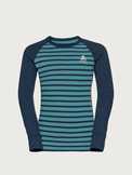Active Warm Eco Stripe Kids' Long Sleeve Crew Neck