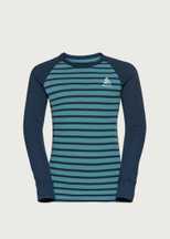 Active Warm Eco Stripe Kids' Long Sleeve Crew Neck