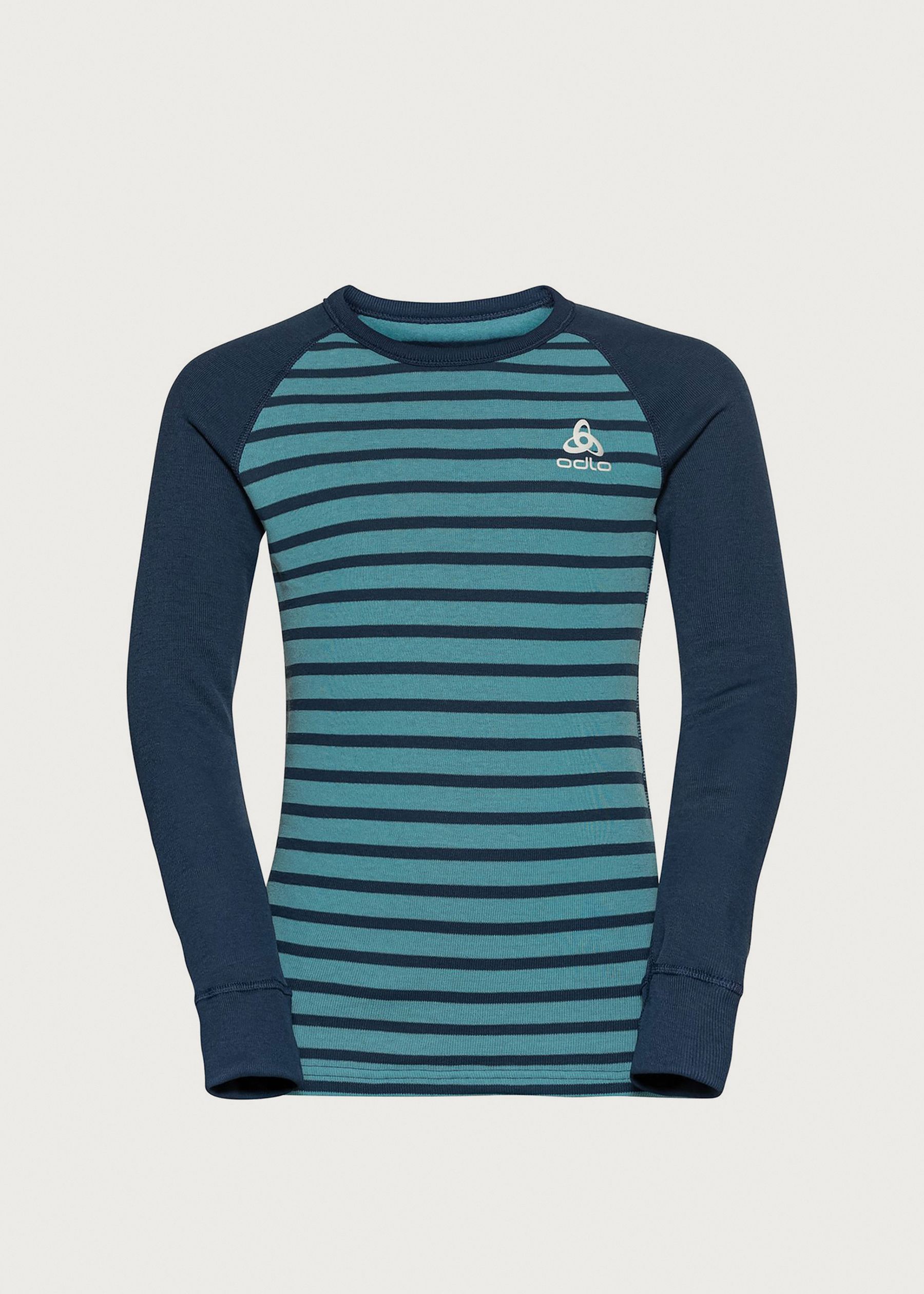 Image - 1 - Active Warm Eco Stripe Kids' Long Sleeve Crew Neck