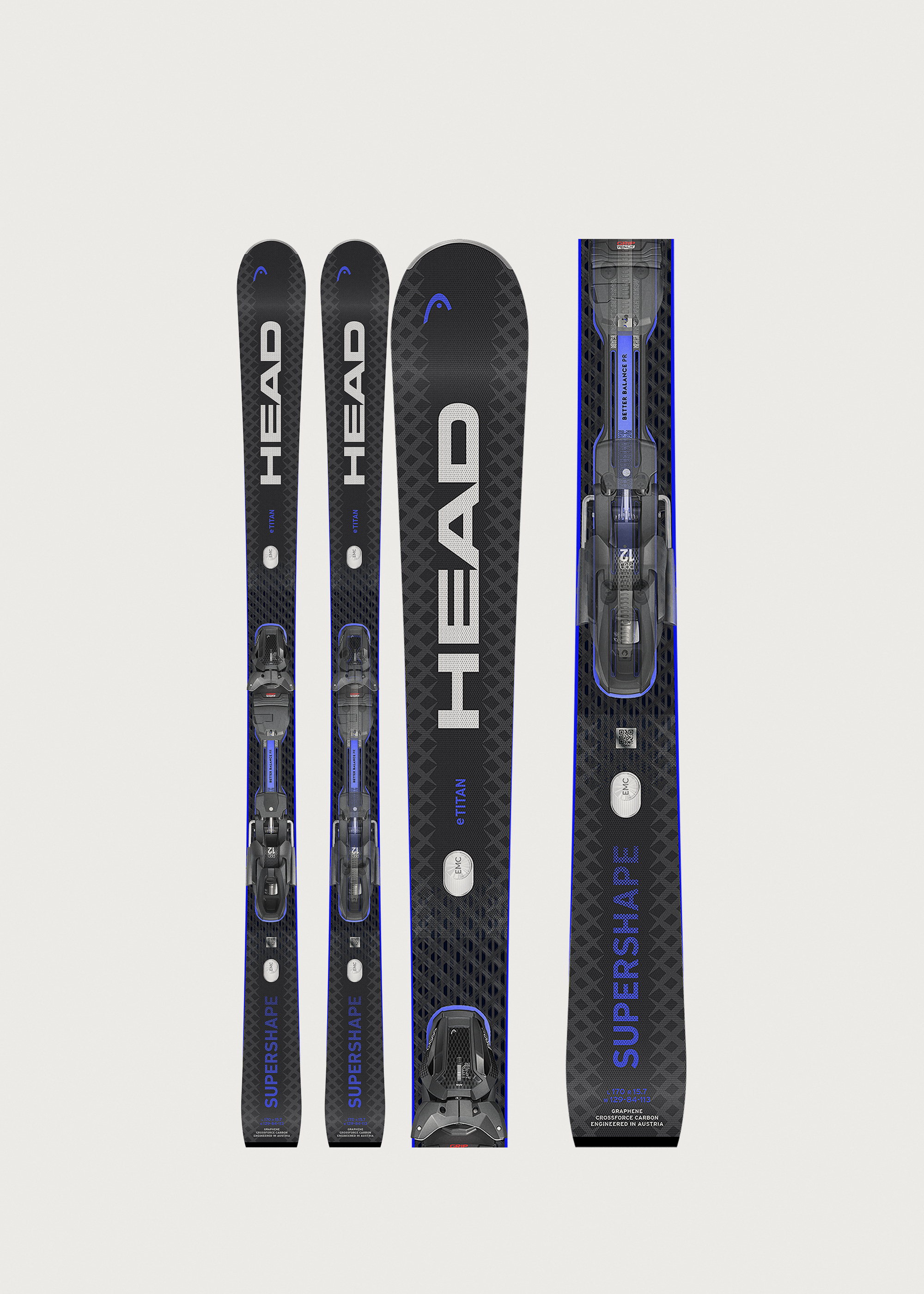 Head Supershape e-Titan SW Skis + PRD 12 GW Bindings