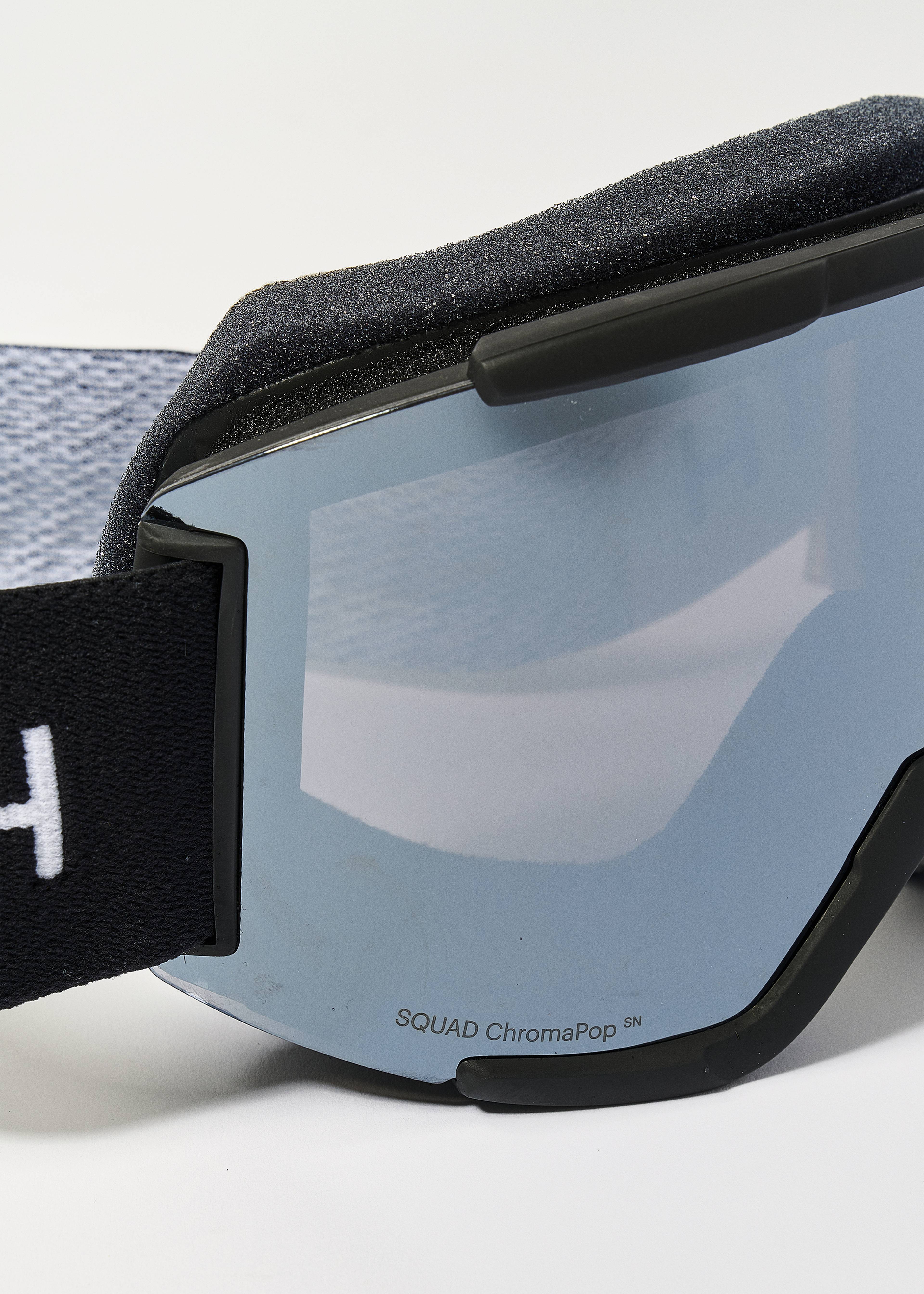 Smith Squad Black / ChromaPop Sun Platinum Mirror + Yellow Goggles
