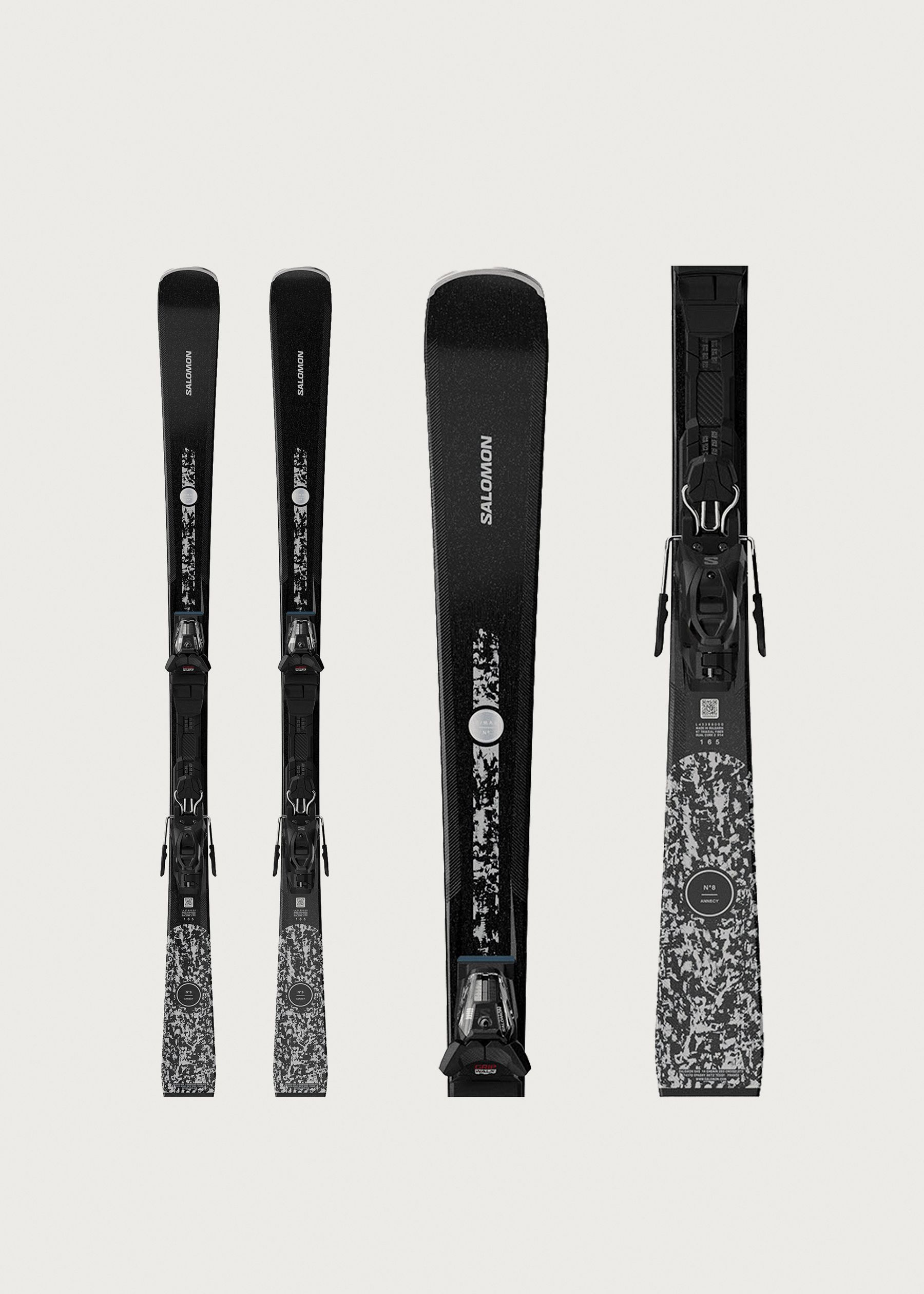 Image - 1 - S/Max No.8 Black Skis + M10 GW Bindings