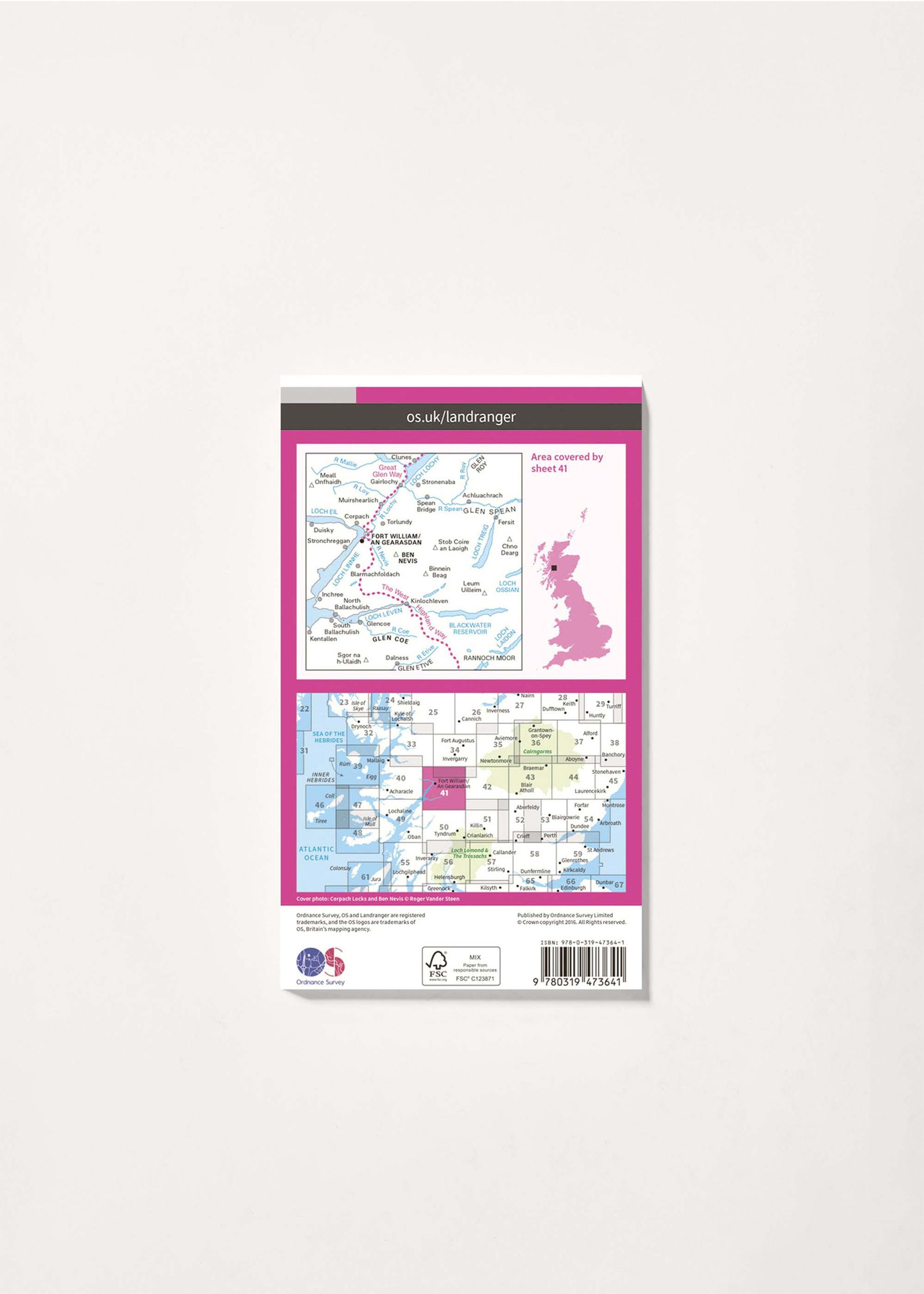 Image - 2 - Ben Nevis, Fort William & Glen Coe - Landranger Active 41 Map