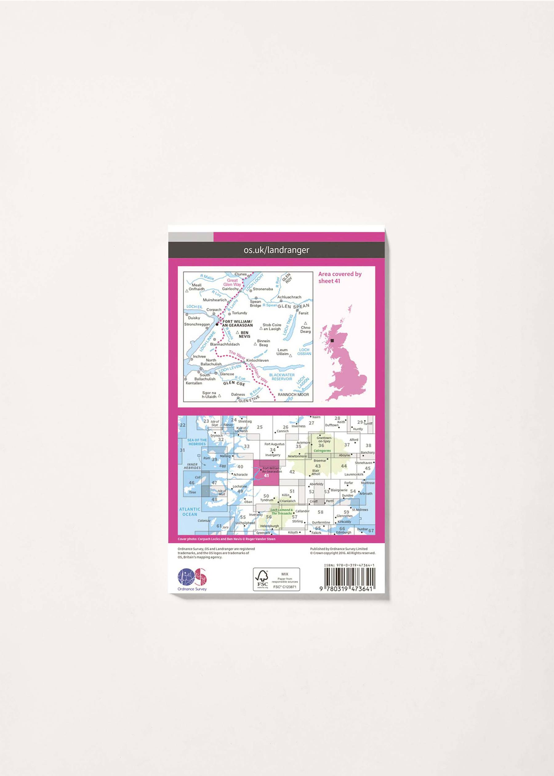 Image - 2 - Ben Nevis, Fort William & Glen Coe - Landranger Active 41 Map