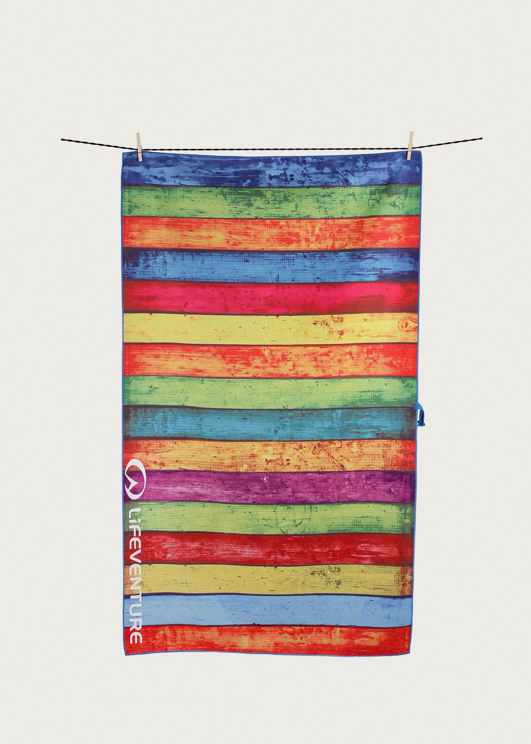 Image - 2 - Recycled SoftFibre Trek Towel - Stripped Planks Print