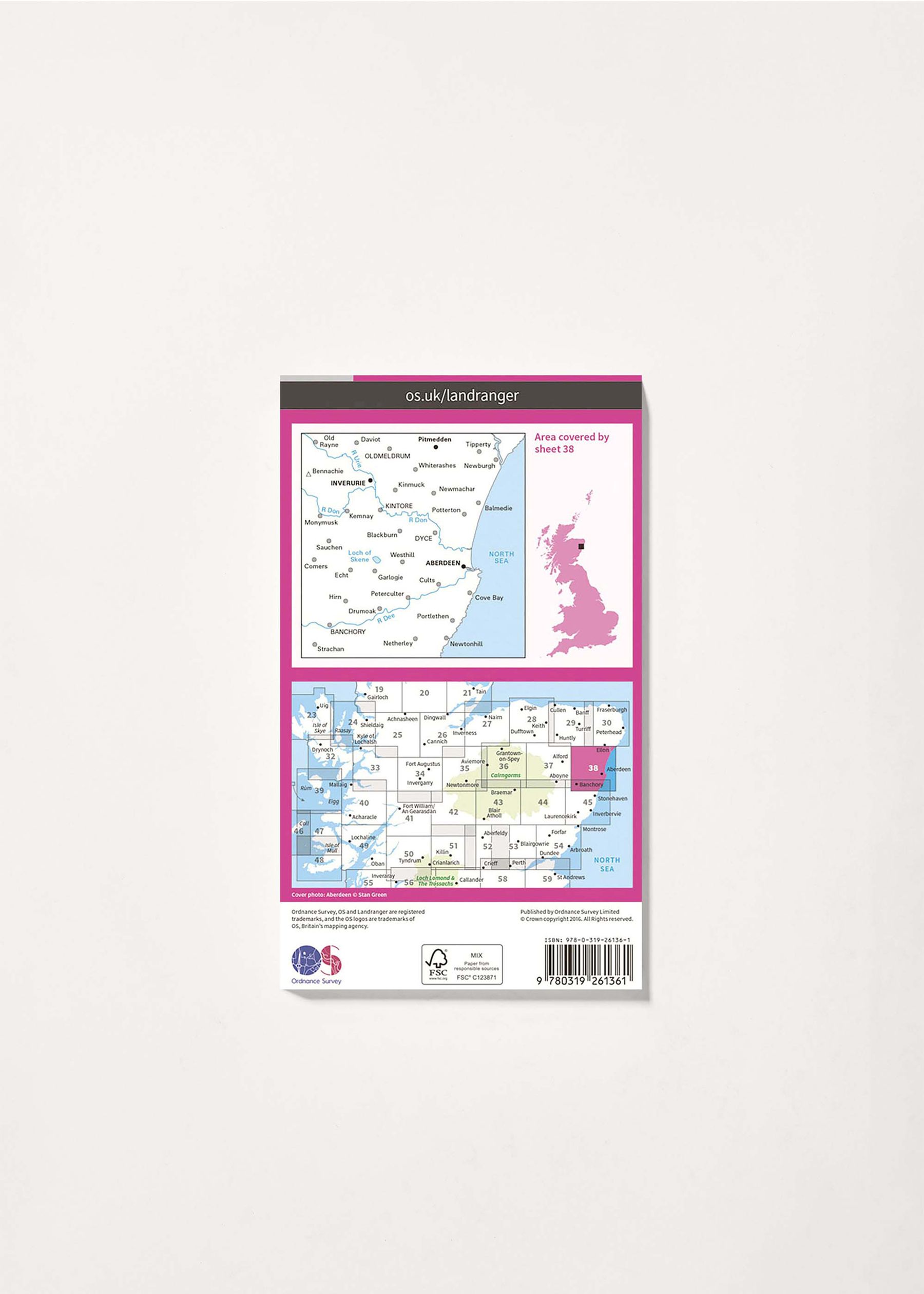 Image - 2 - Aberdeen, Inverurie & Pitmedden - Landranger 38 Map