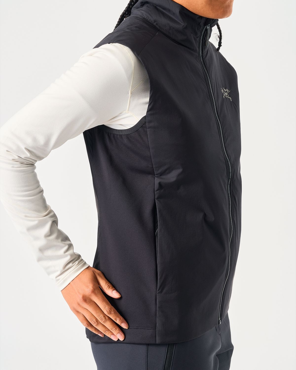 Stretch fleece side panels