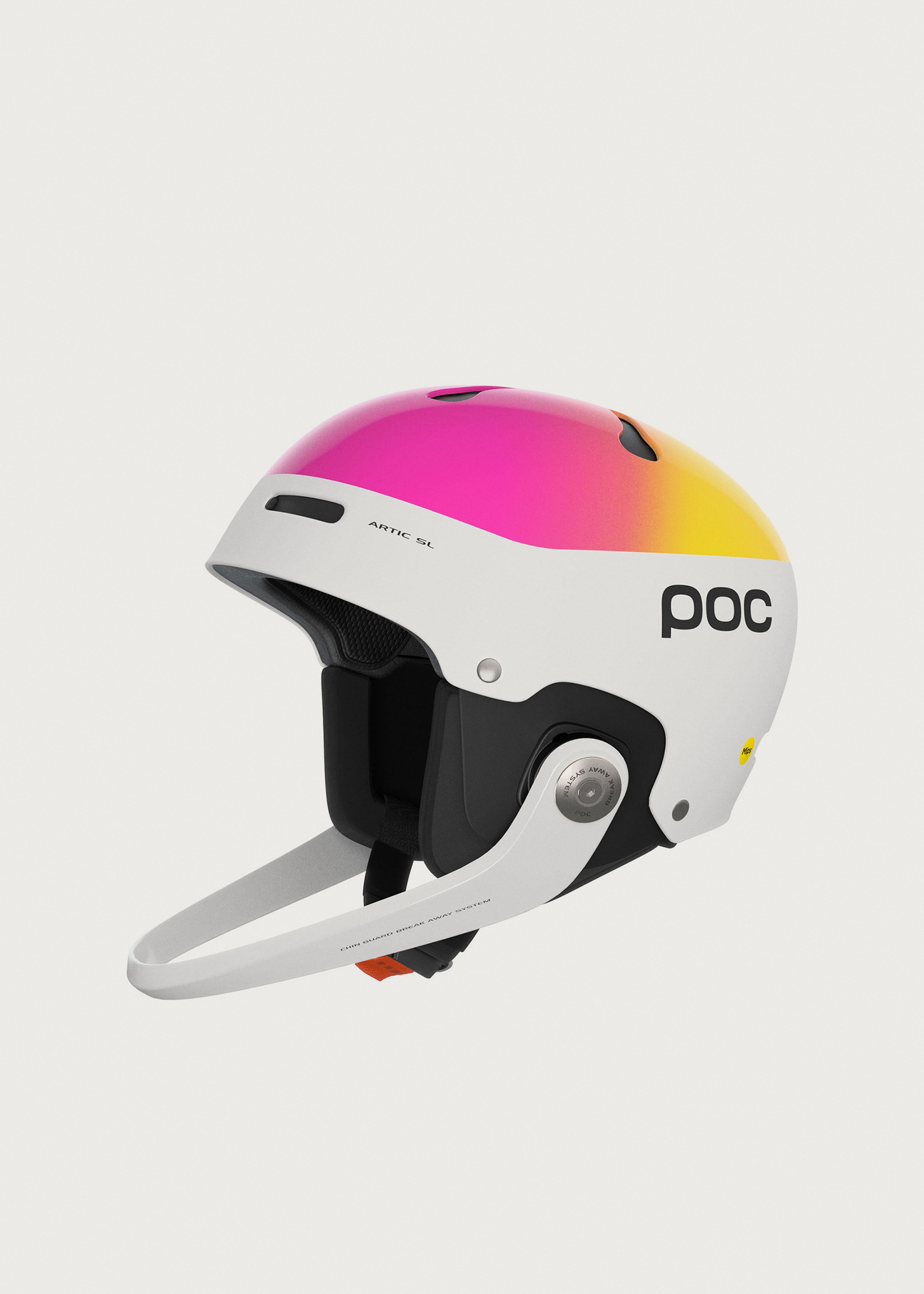 POC スキーヘルメット SL レーシング　ホワイト/イエロー/ピンク POC Artic SL MIPS Helmet