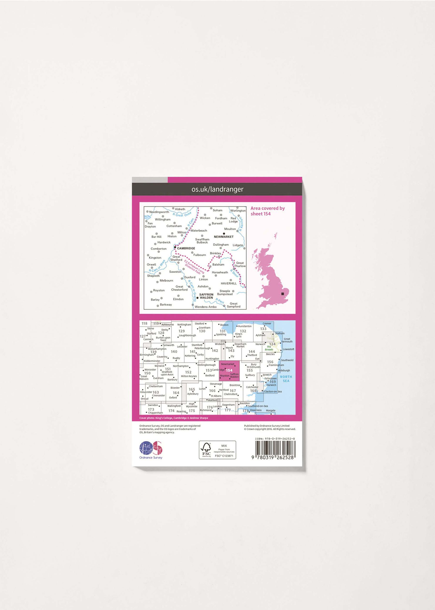 Image - 2 - Cambridge, Newmarket & Saffron Walden - Landranger 154 Map
