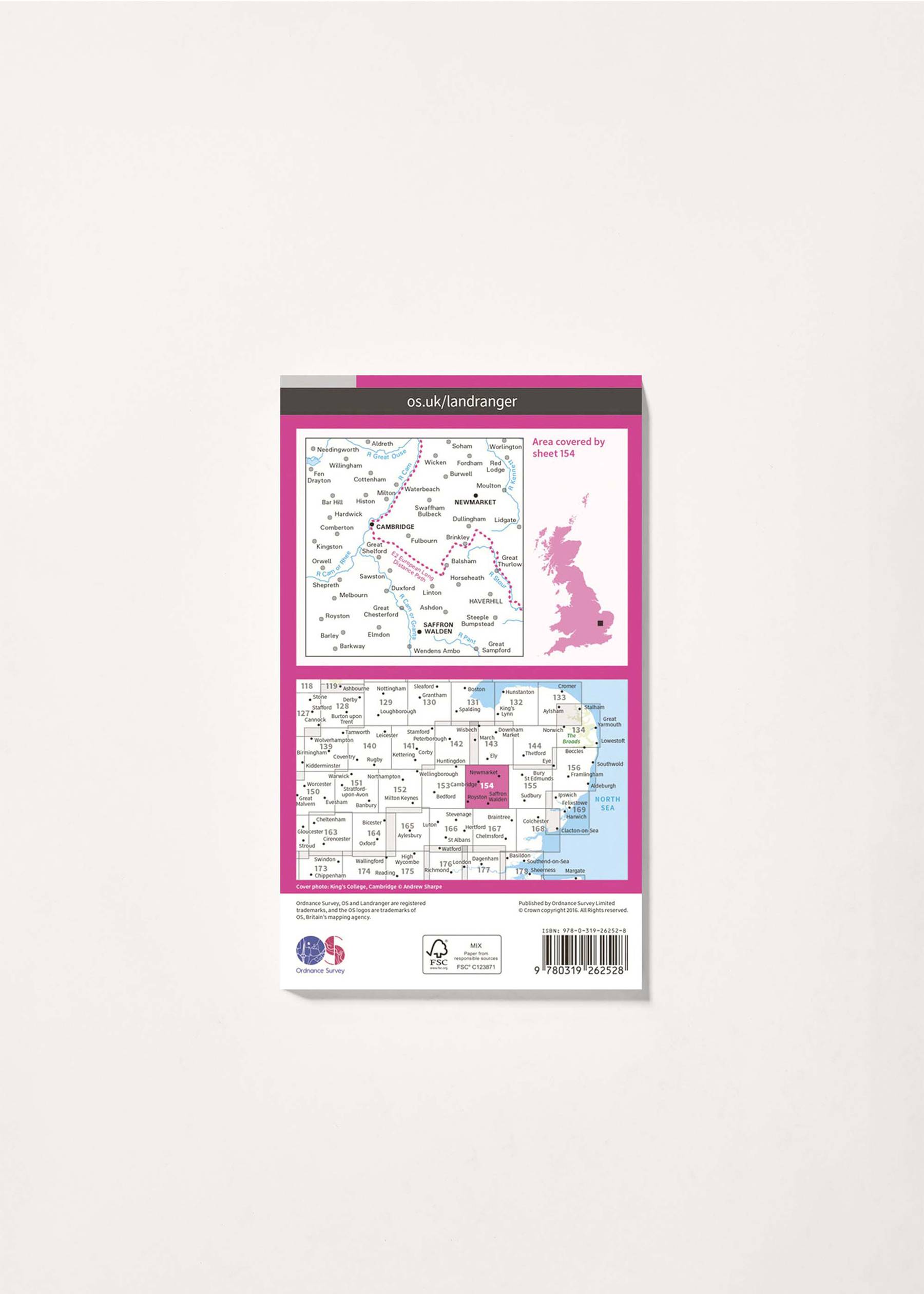 Image - 2 - Cambridge, Newmarket & Saffron Walden - Landranger 154 Map