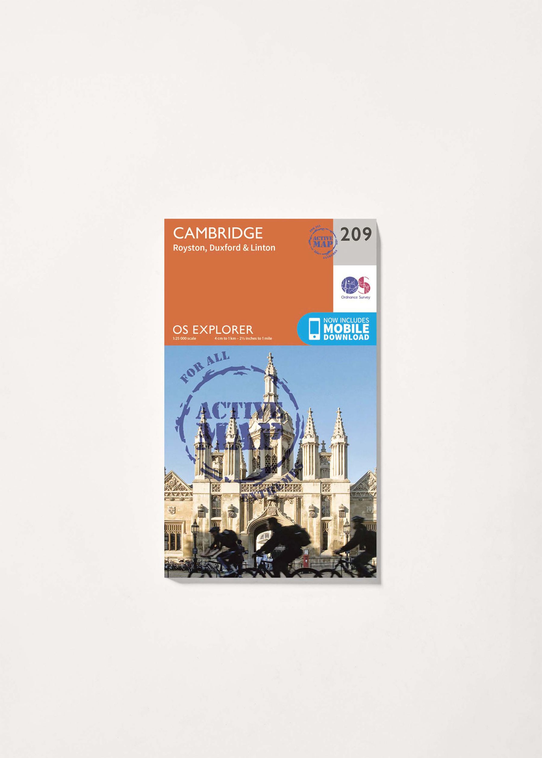 Image - 1 - Cambridge, Royston, Duxford & Linton - OS Explorer Active 209 Map