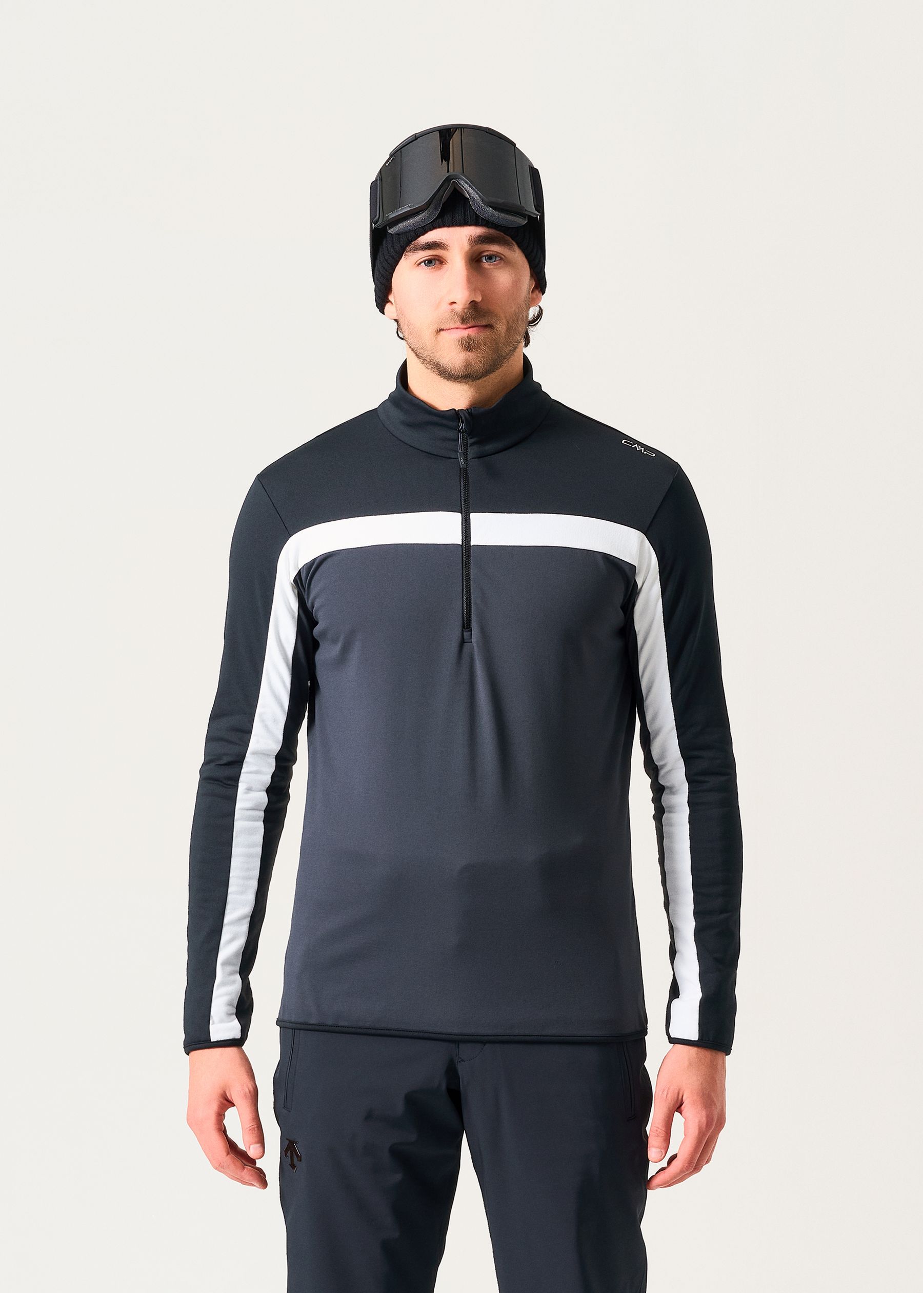 Image - 1 - Chest Stripe Zip Neck